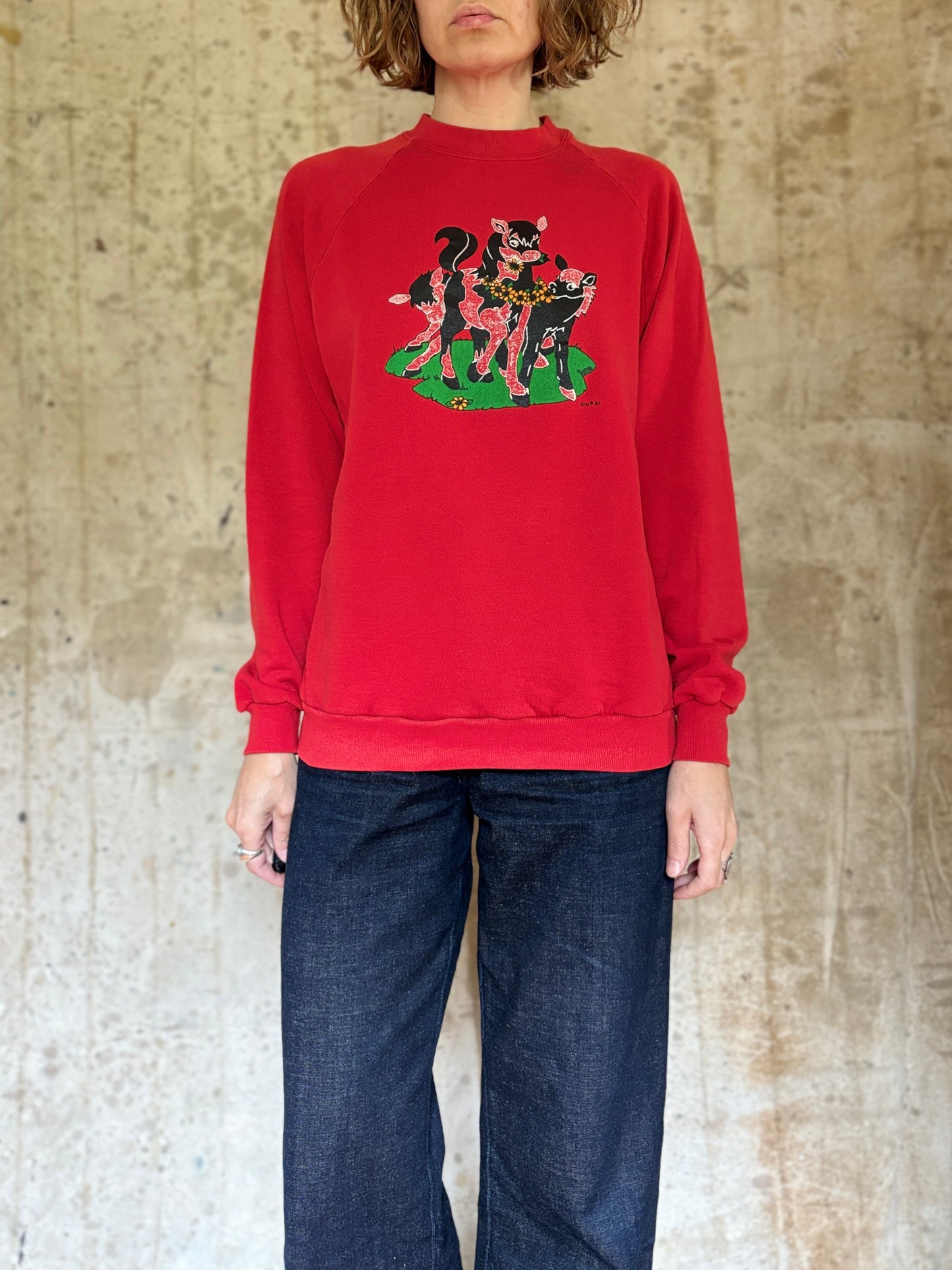 80s Deer Family Sweatshirt