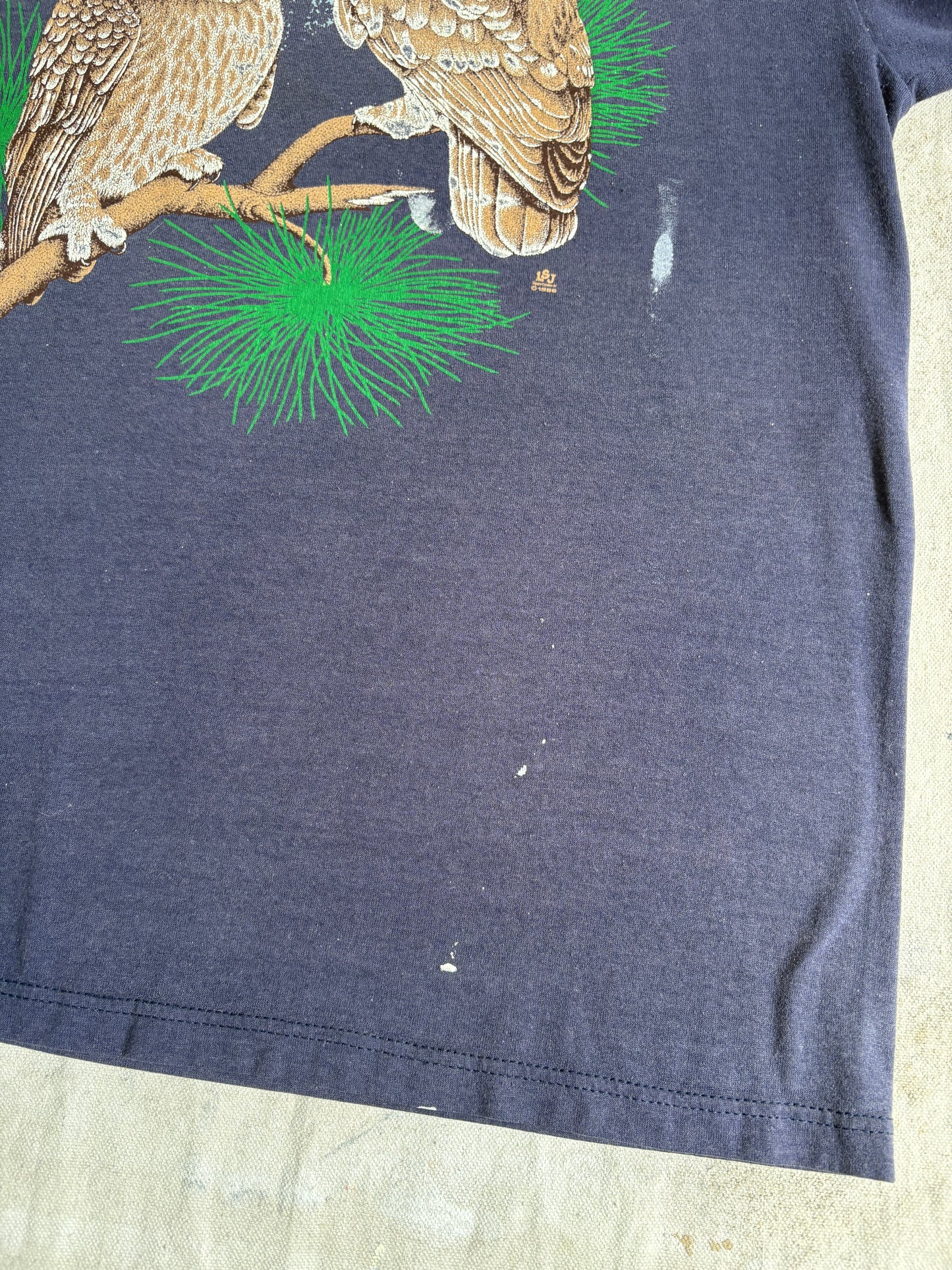 Vintage 80s Owl Couple Tee