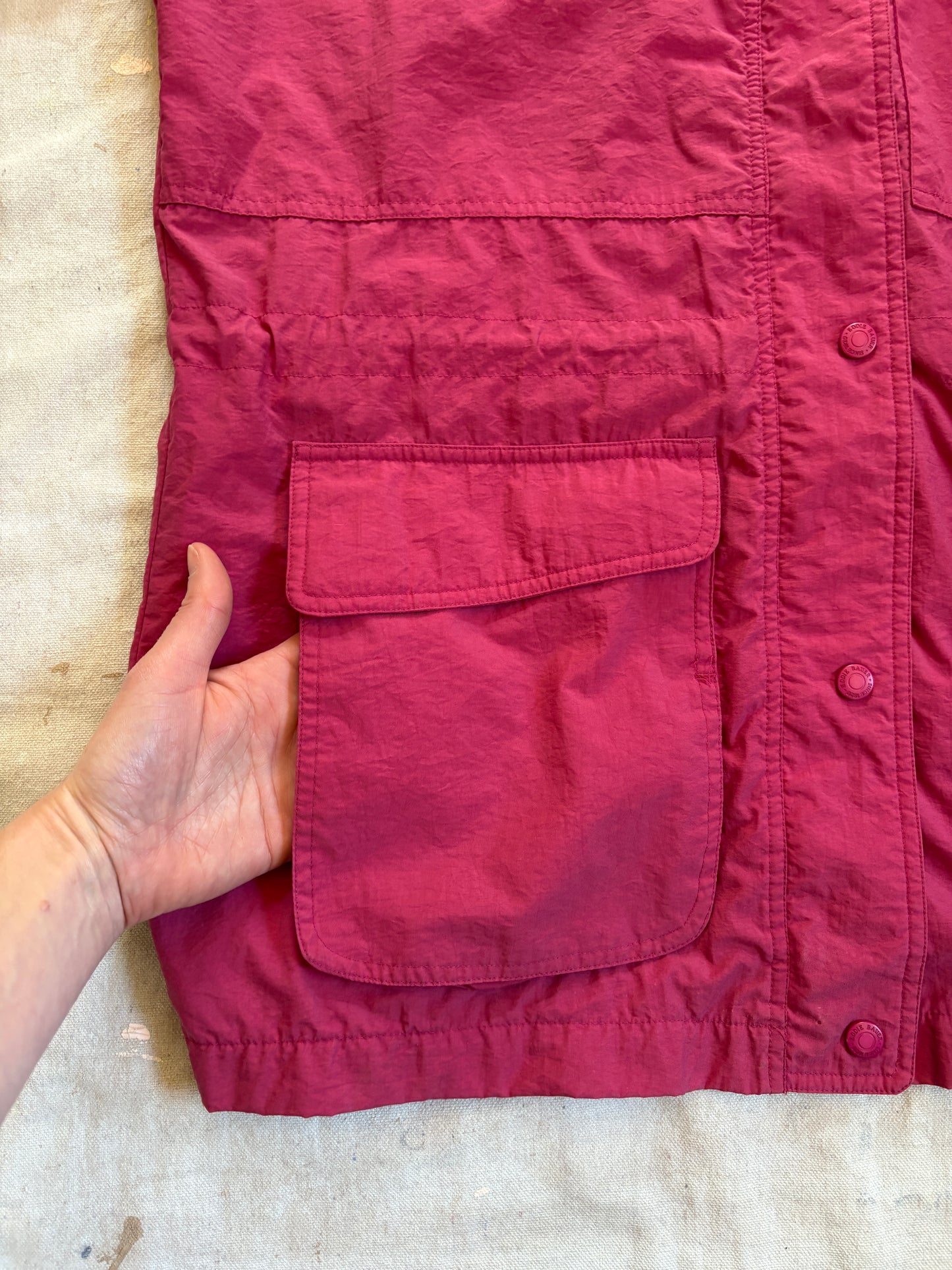 VIntage 80s Eddie Bauer Pink Wind Breaker Coat