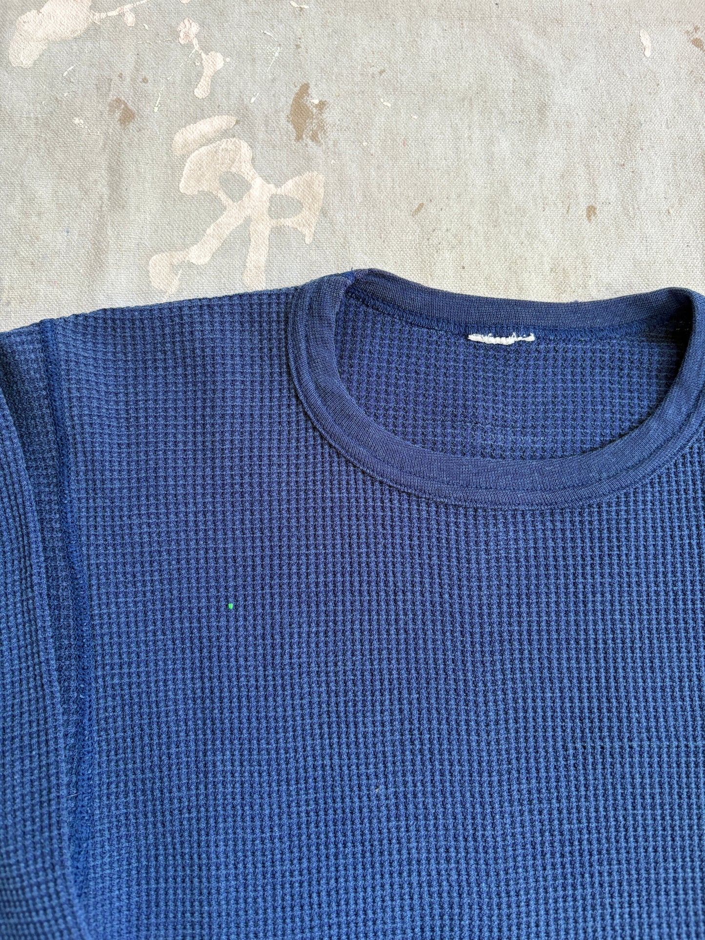 Vintage 80s/90s Blank Navy Blue Thermal Shirt