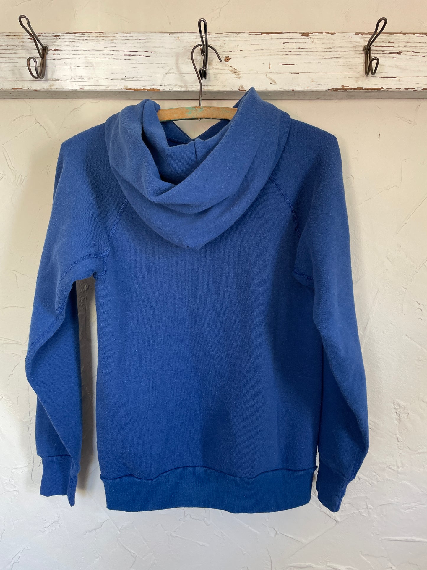 80s Blank Blue Hoodie