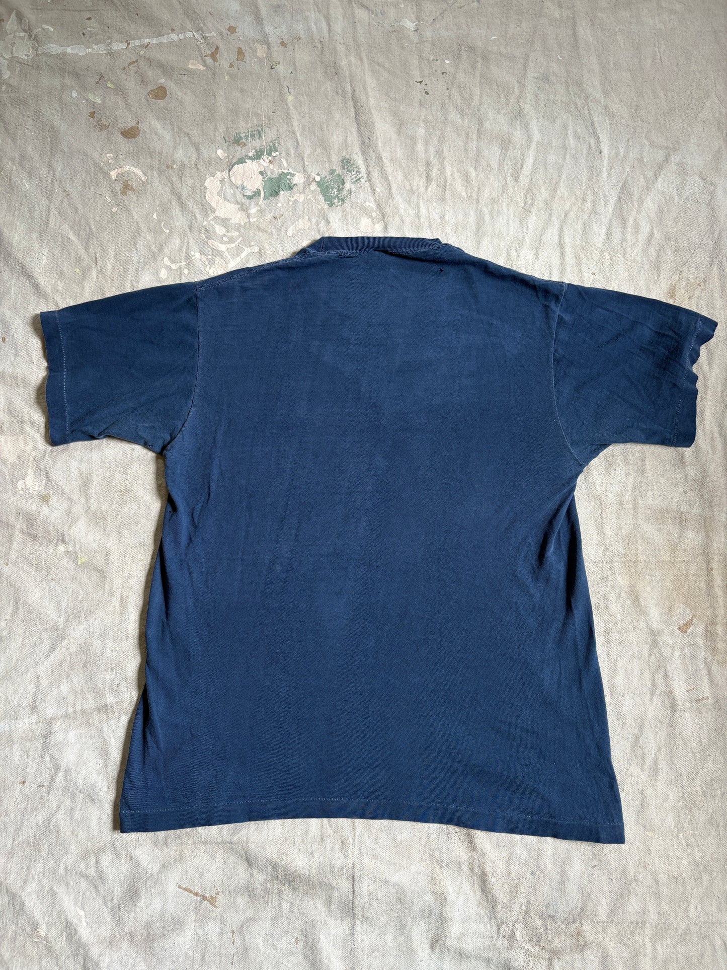 70s Blank Navy Blue Towncraft Pocket Tee