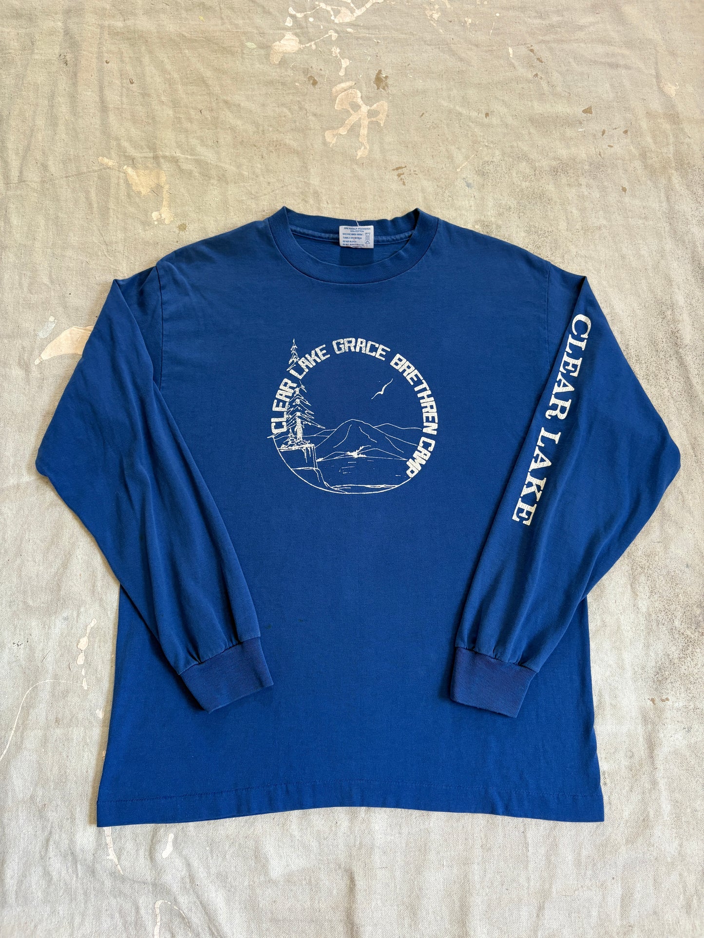 Vintage 80s Clear Lake Grave Brethren Camp Long Sleeve Tee