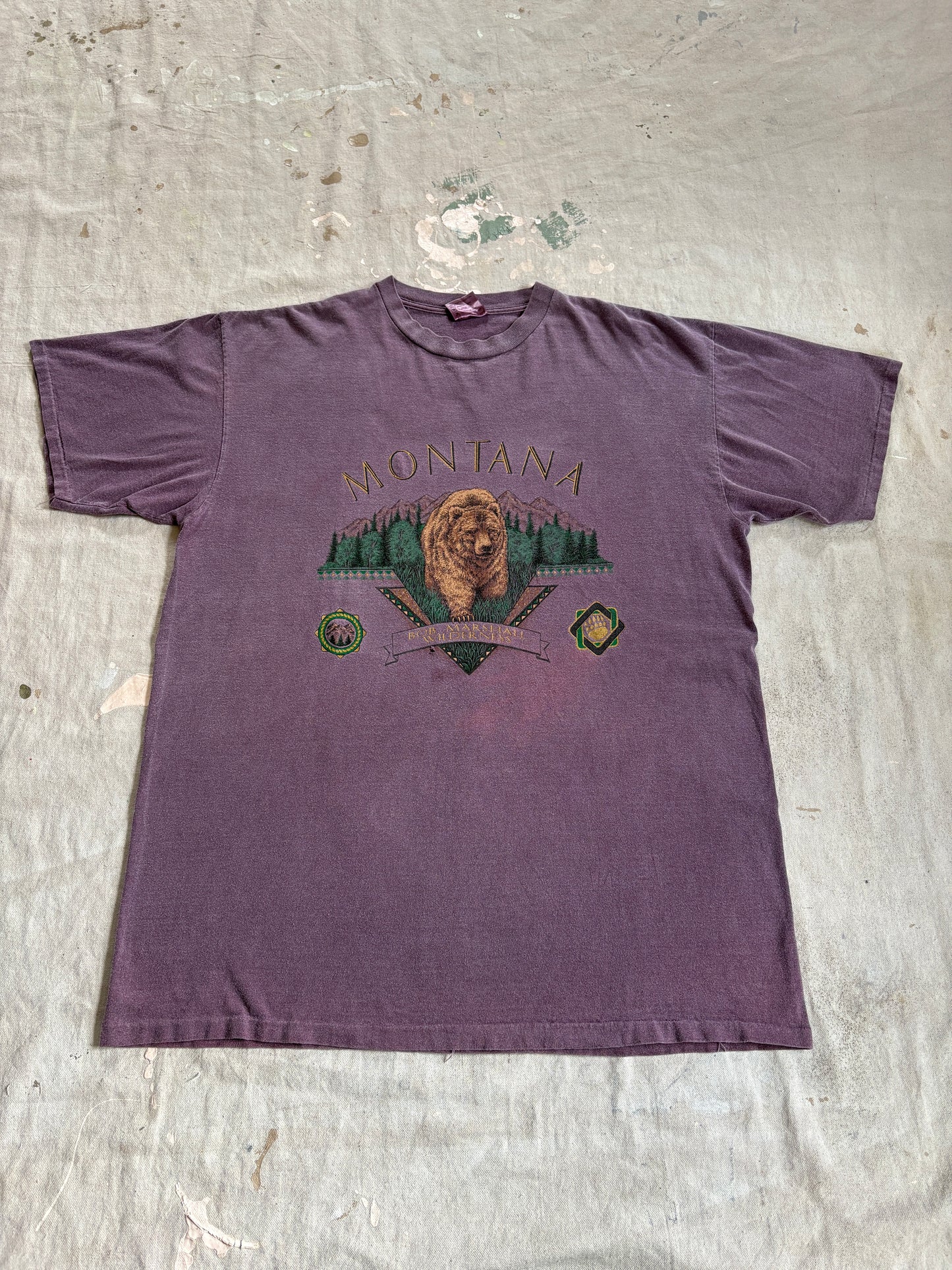 Vintage 80s Montana Bob Marshall Wilderness Grizzly Bear Tee