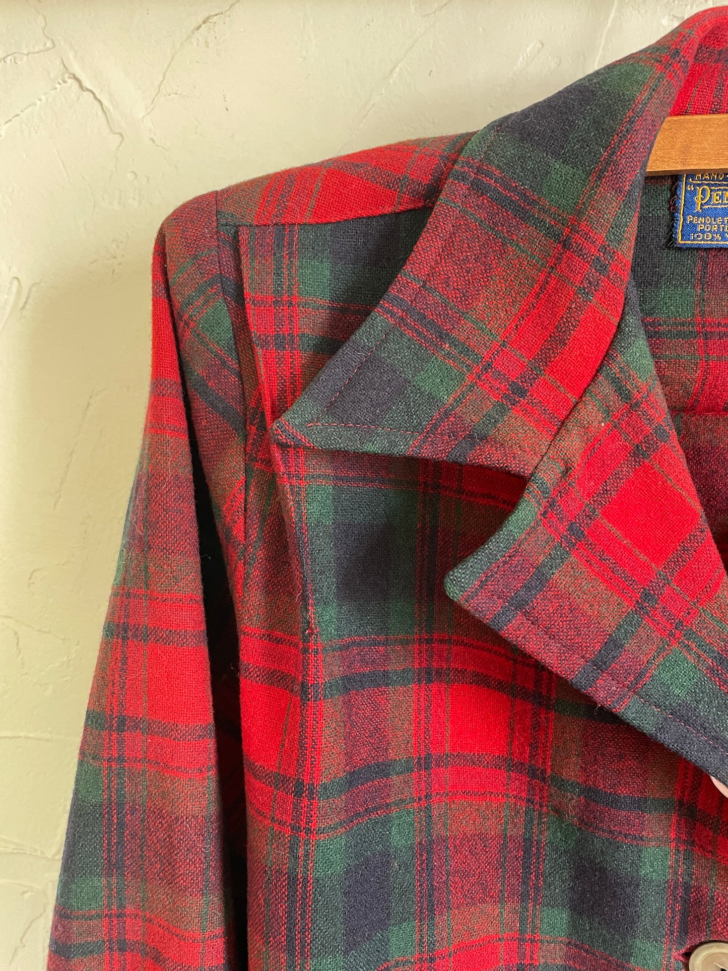 70s Plaid Pendleton Coat