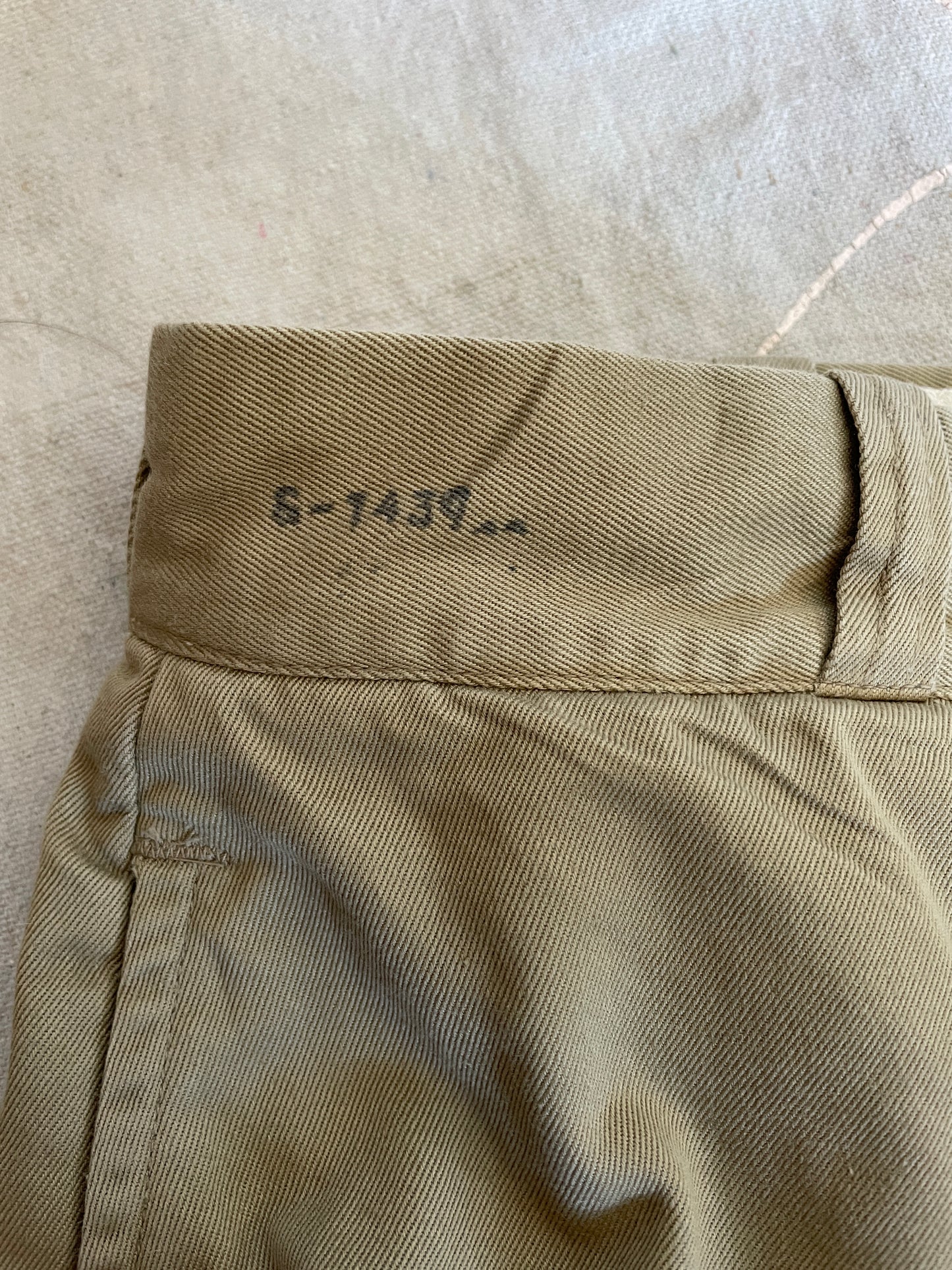 60s Military Khaki Trousers