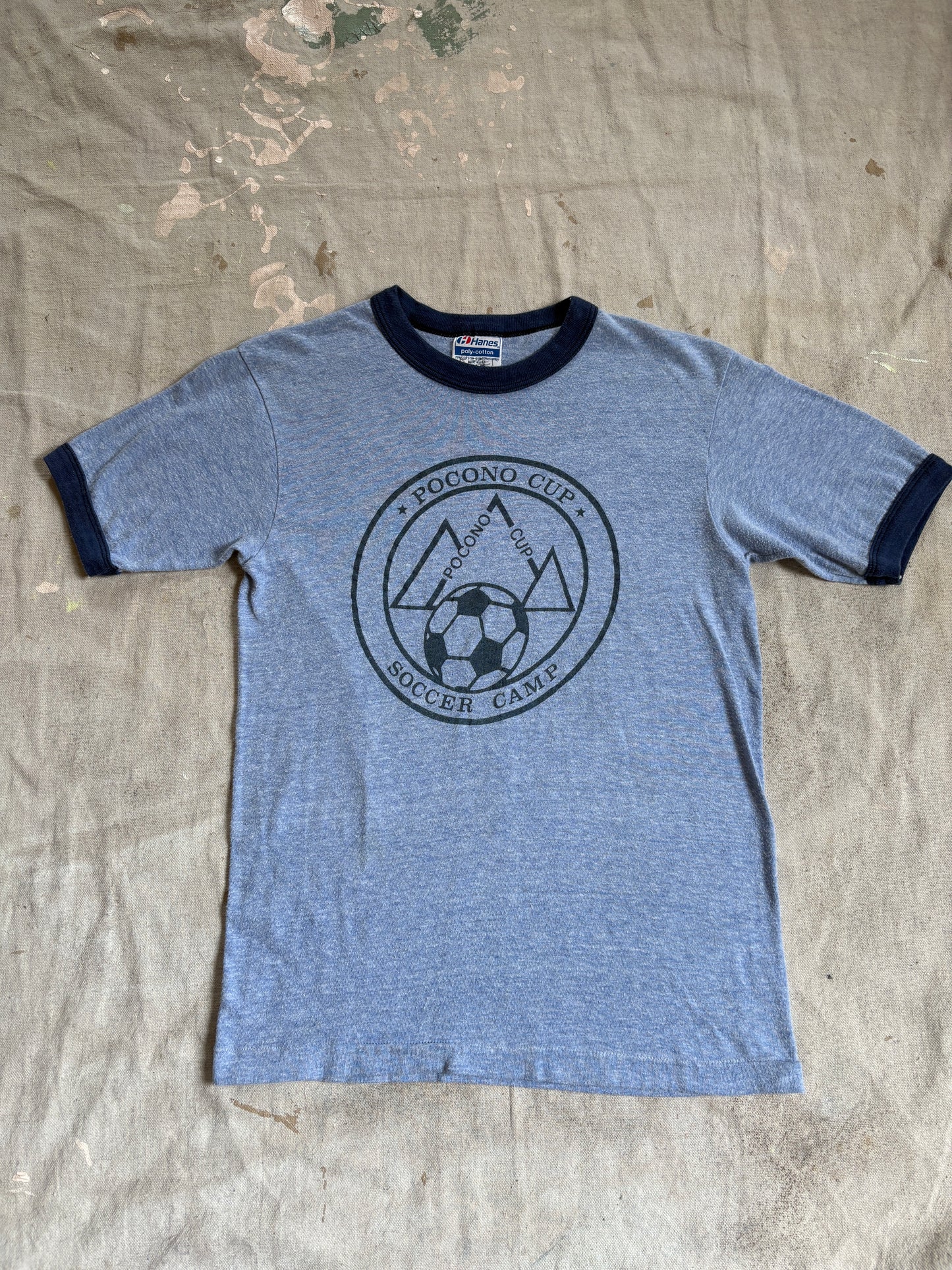 80s Pocono Cup Soccer Camp Ringer Tee