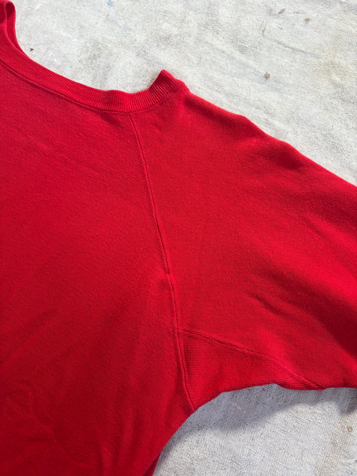 70s Champion Blue Bar Blank Red Sweatshirt