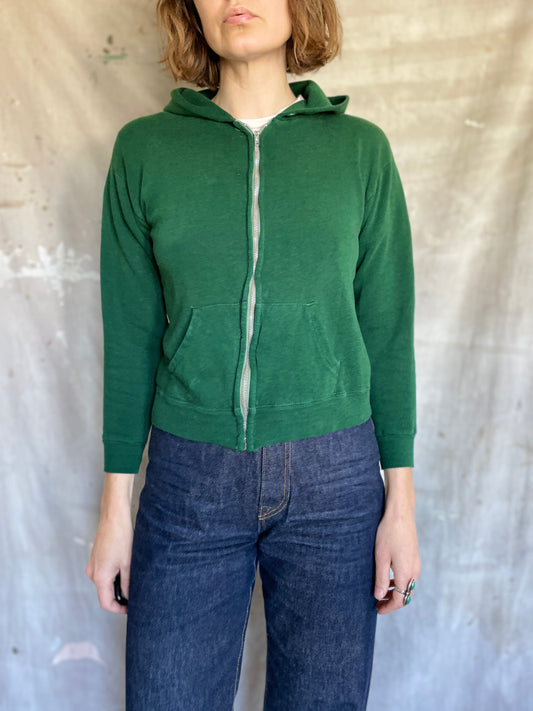 70s Blank Green Hoodie Sweatshirt