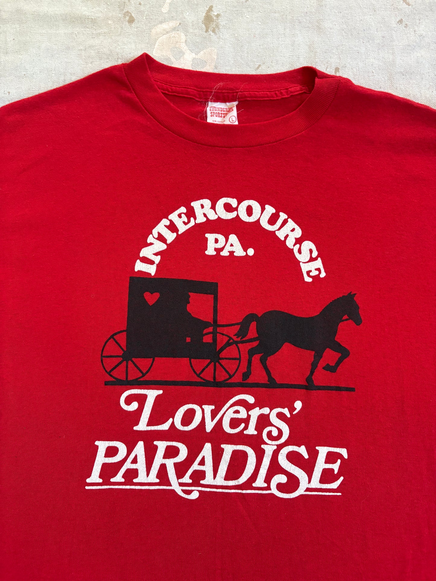 Vintage 80s Intercourse PA Lovers’ Paradise Tee