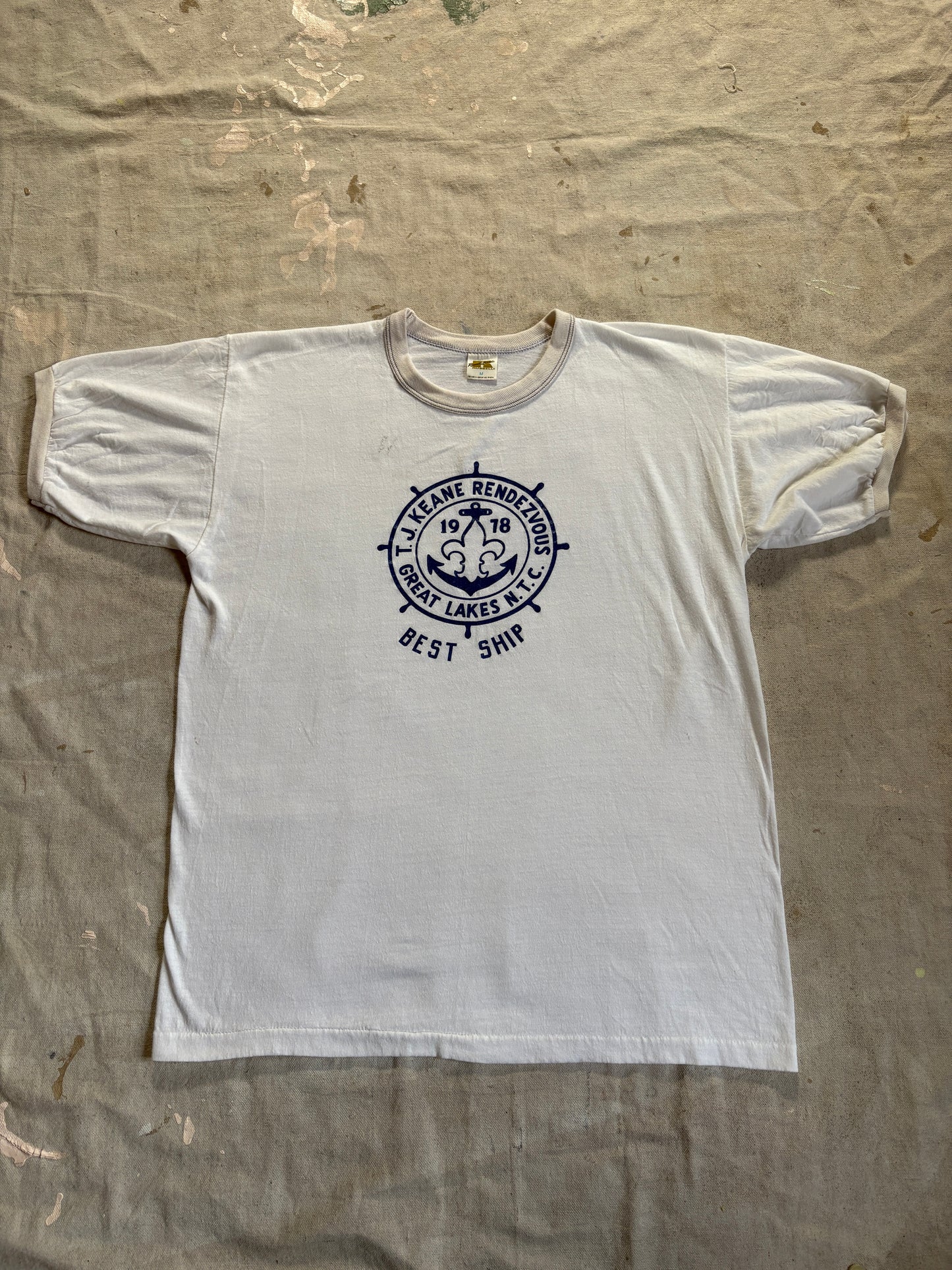 70s TJ Keane Rendevous BSA Ringer Tee