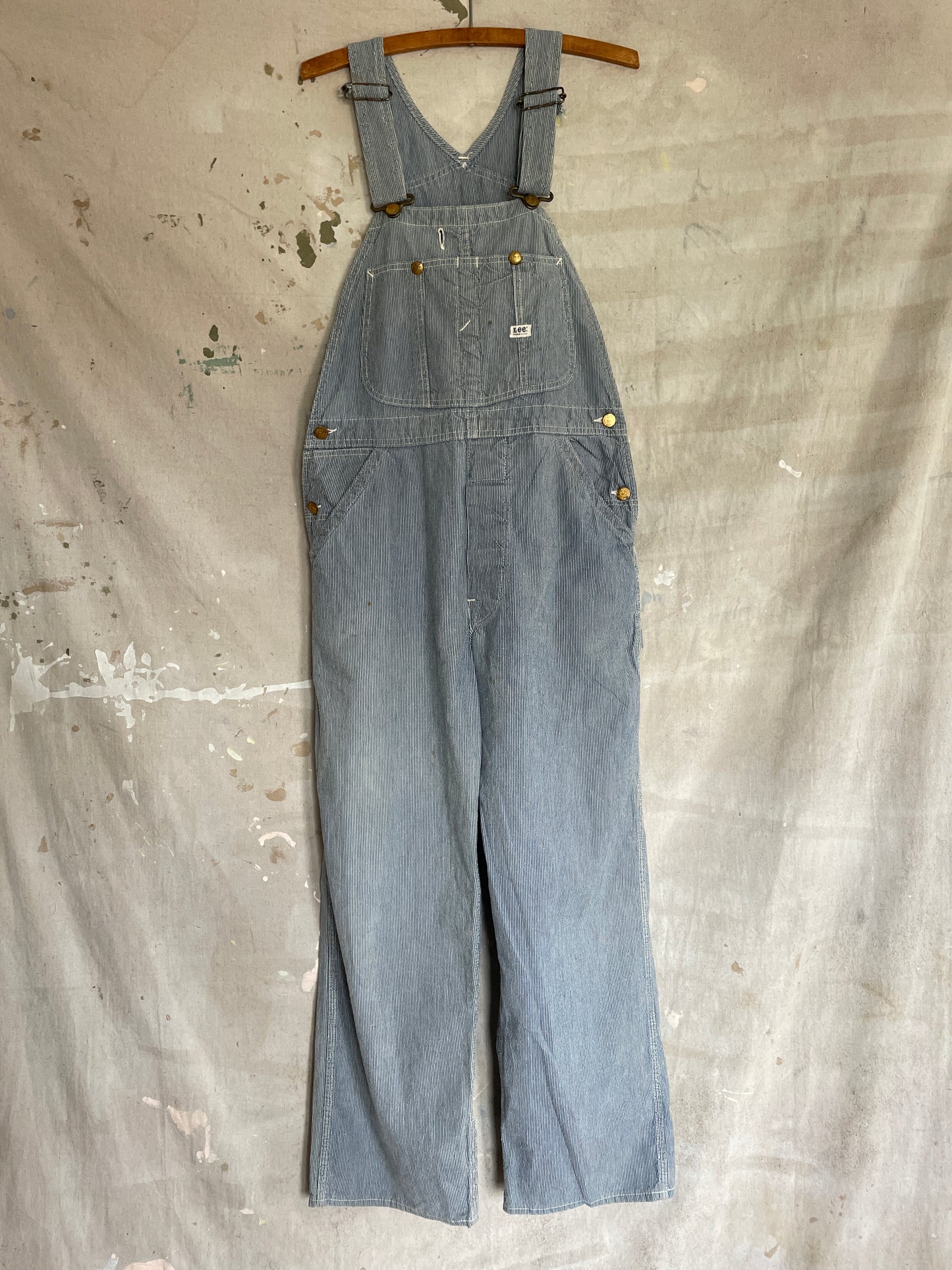 80s Striped Lee Overalls