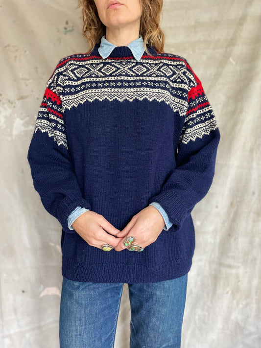 80s Norwegian Knit Sweater