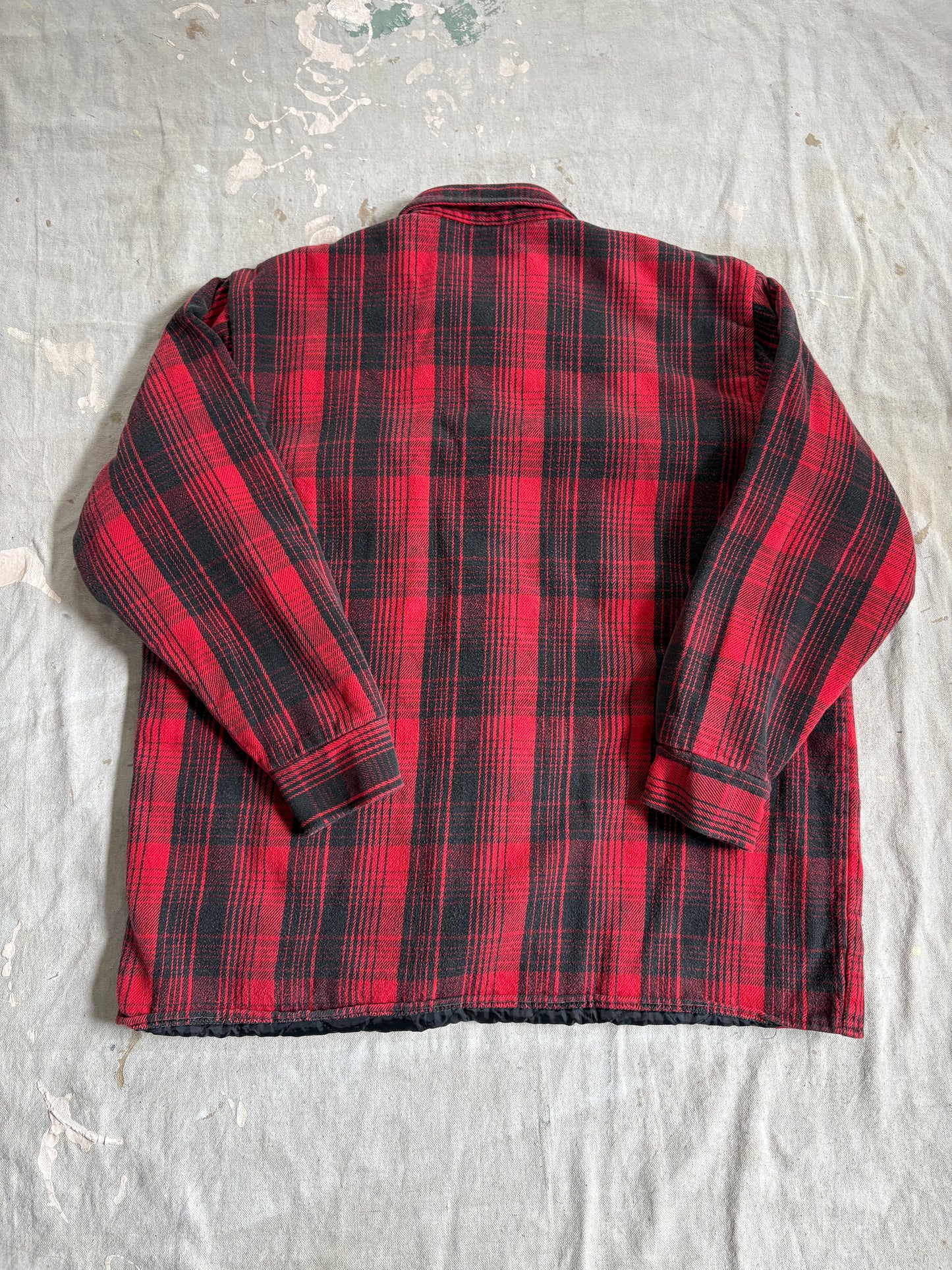 Vintage 90s Five Brother Pearl Snap Quilted Flannel Shirt