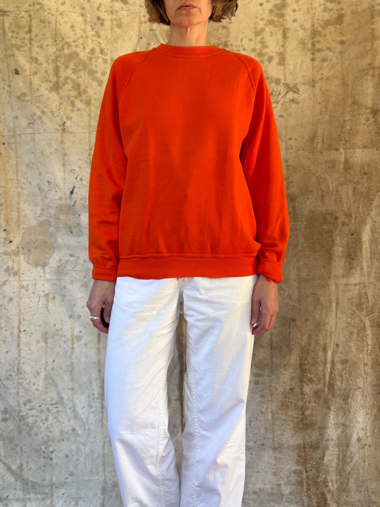 Vintage 80s Blank Orange Sweatshirt