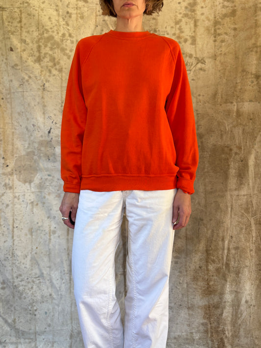 Vintage 80s Blank Orange Sweatshirt
