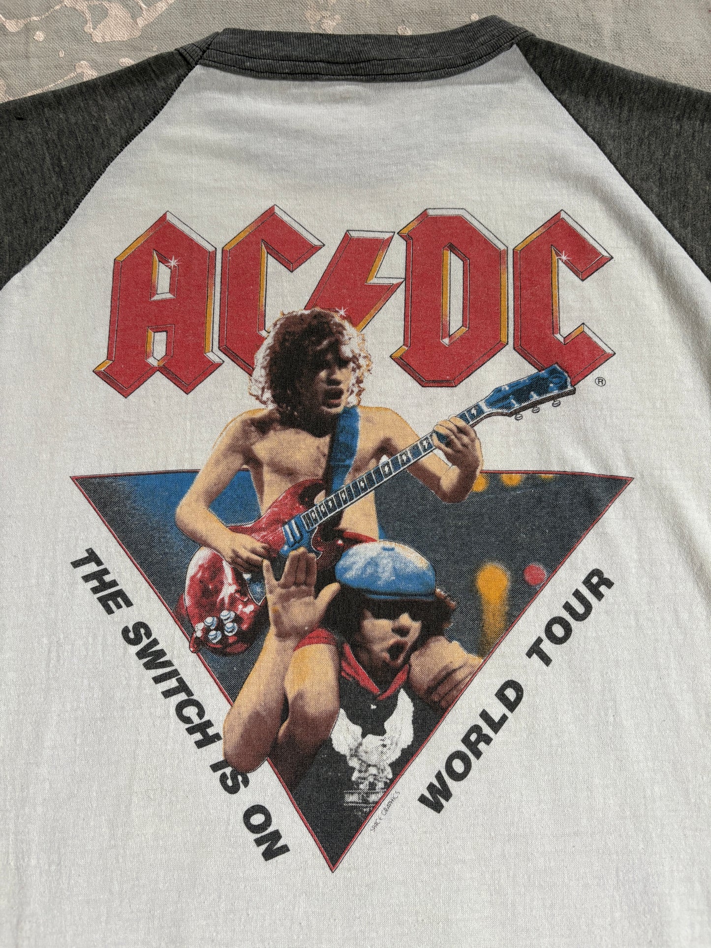 Vintage 80s AC/DC Flick Of The Switch World Tour Tee