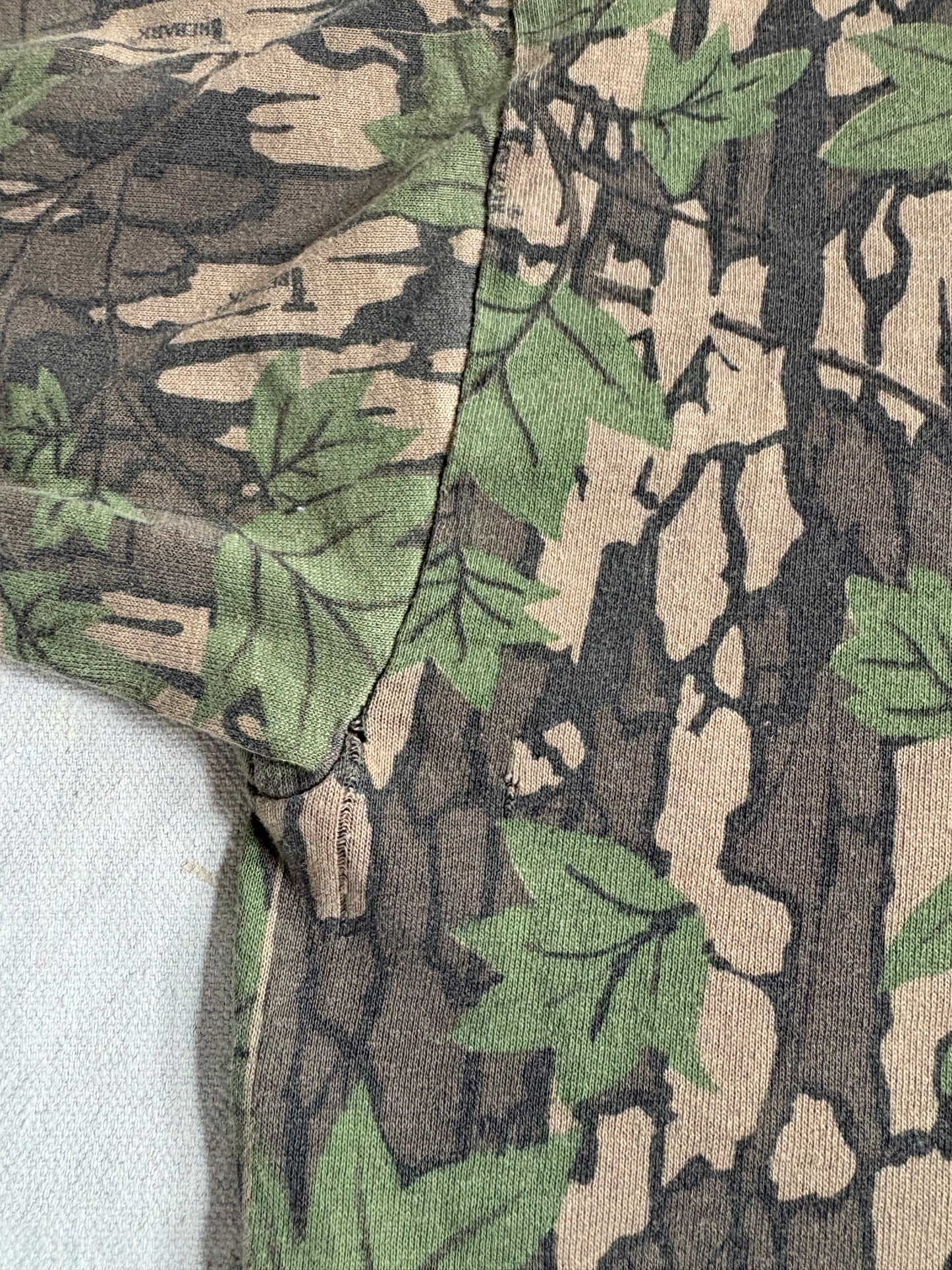 Vintage 80s/90s Trebark Camo Long Sleeve Pocket Tee