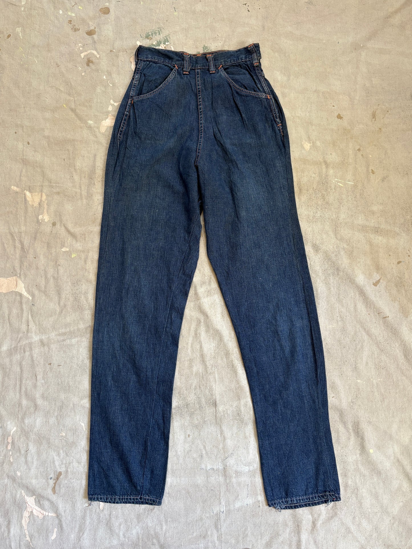 50s Blue Gem Side Zip Jeans