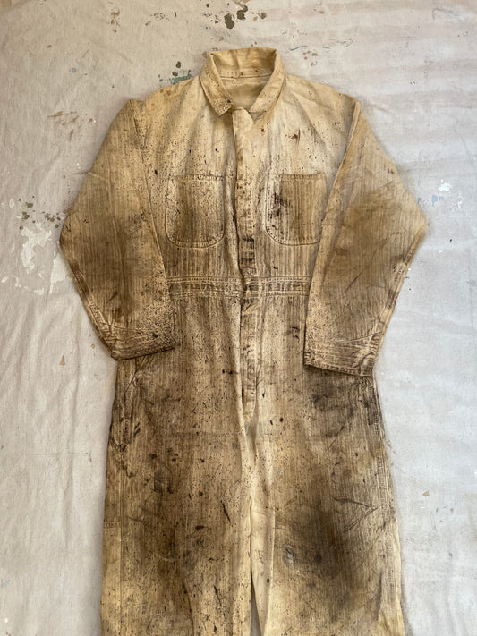 60s Paint Stained Ecru Coveralls