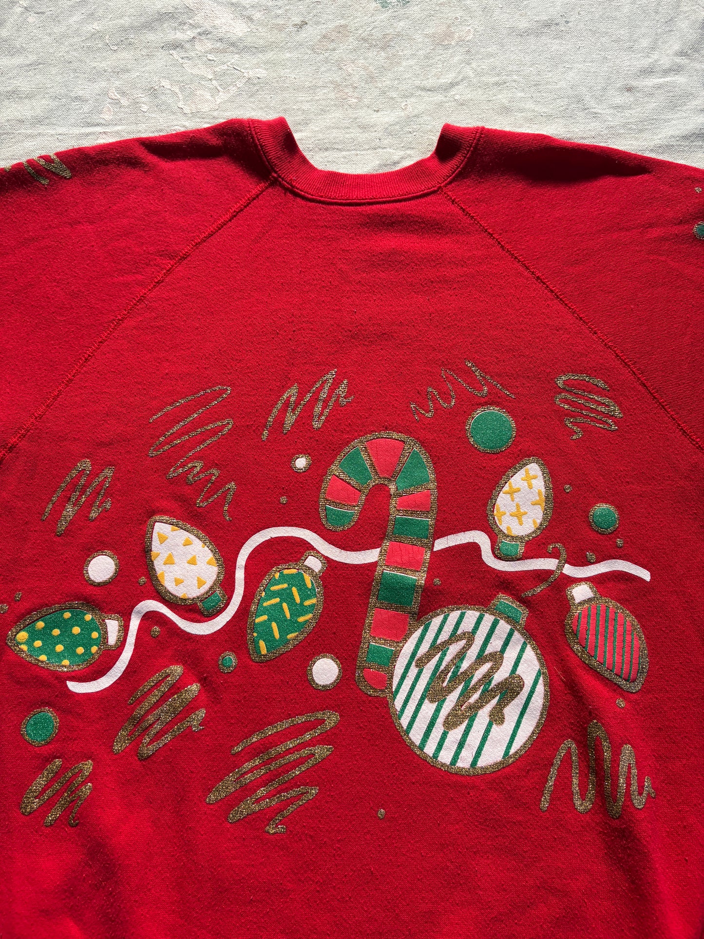 Vintage 80s Holiday Lights “Ugly Christmas” Sweatshirt
