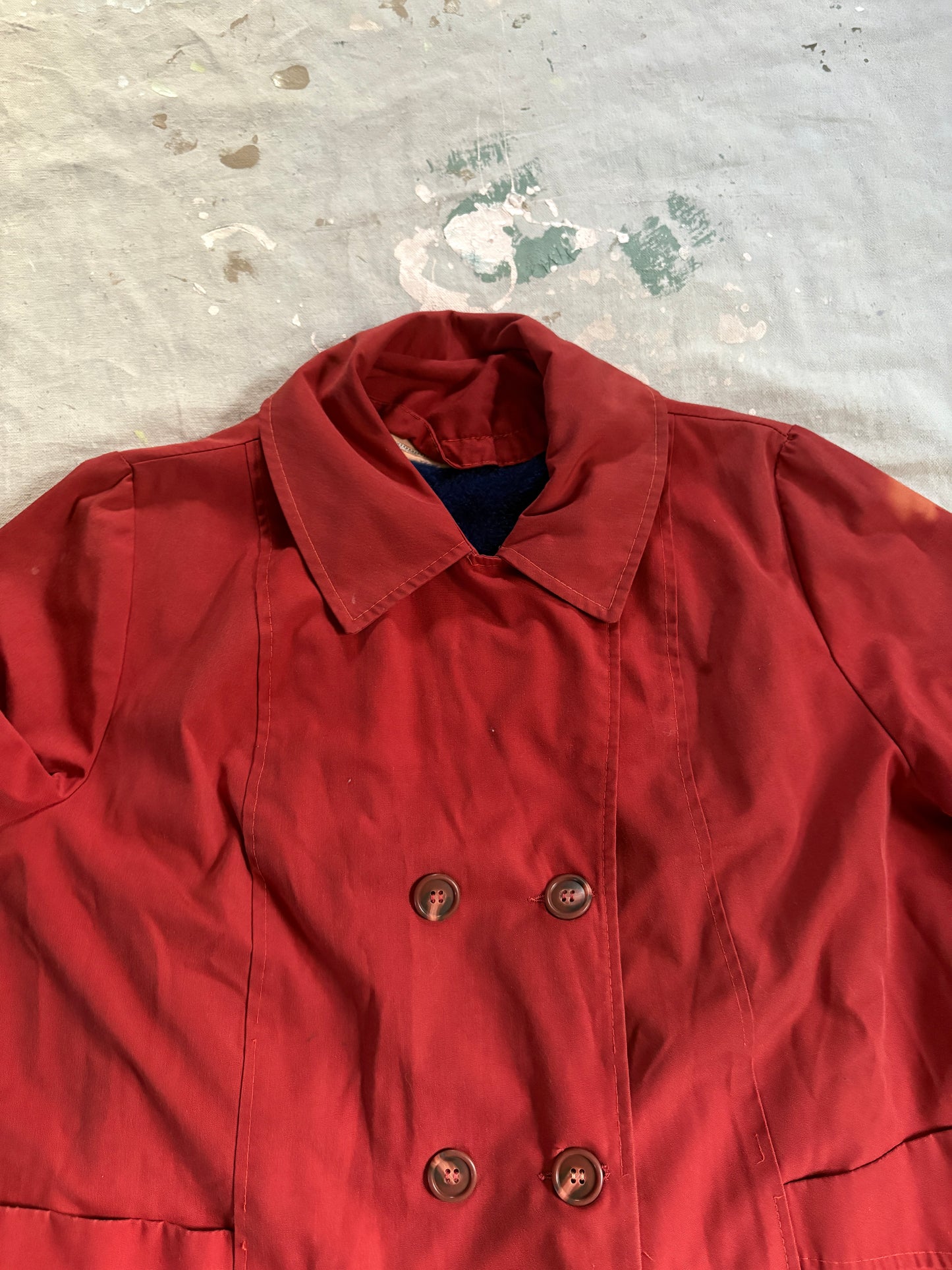 Vintage 70s Lined Brick Peacoat