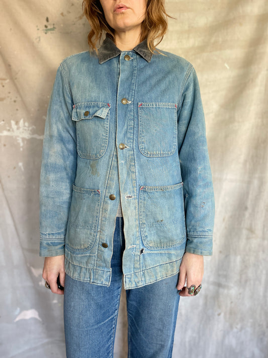 70s Sears Blanket Lined Denim Chore Coat