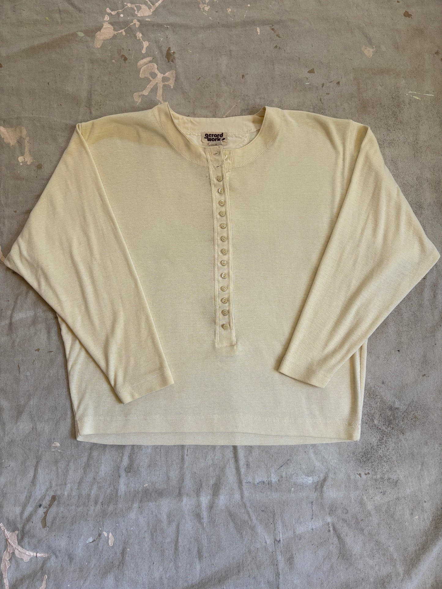 80s Ecru Henley Shirt