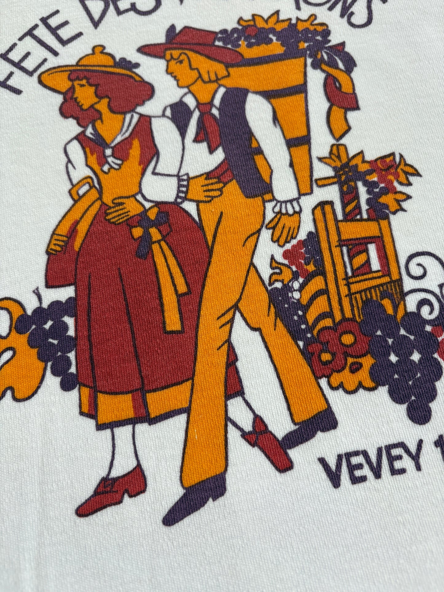 Vintage 1977 Fete De Vignerons Vevey Winegrowers Festival Tee