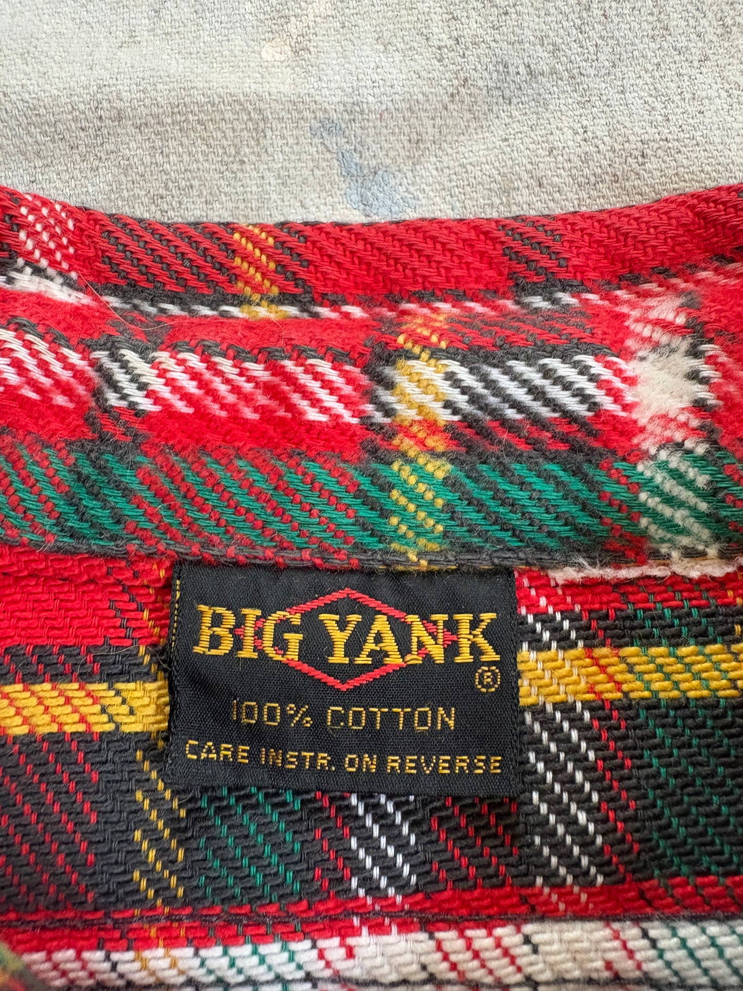 70s Big Yank Plaid Cotton Flannel
