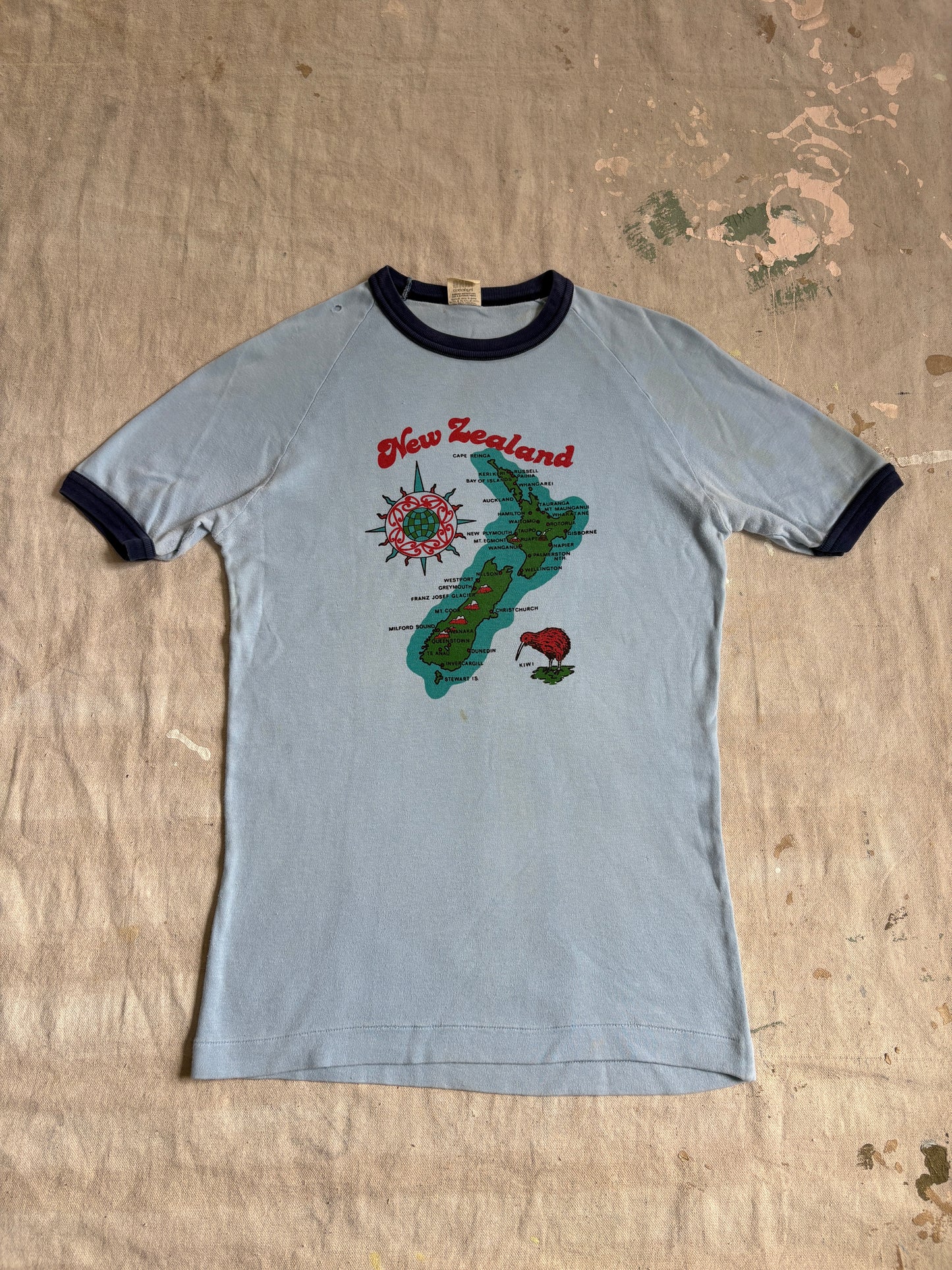 Vintage 80s New Zealand Ringer Tee