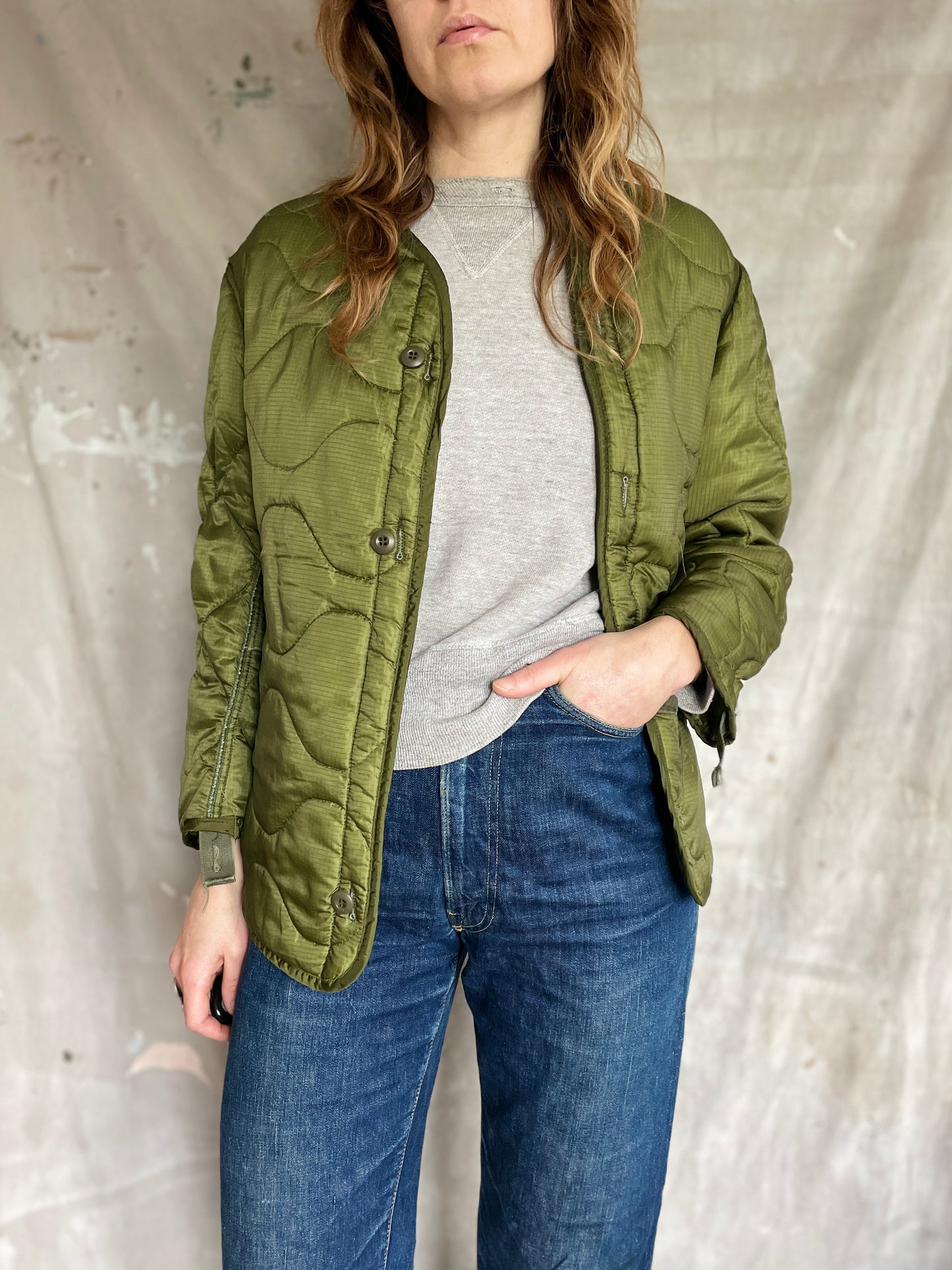 80s Military Quilted Liner Jacket