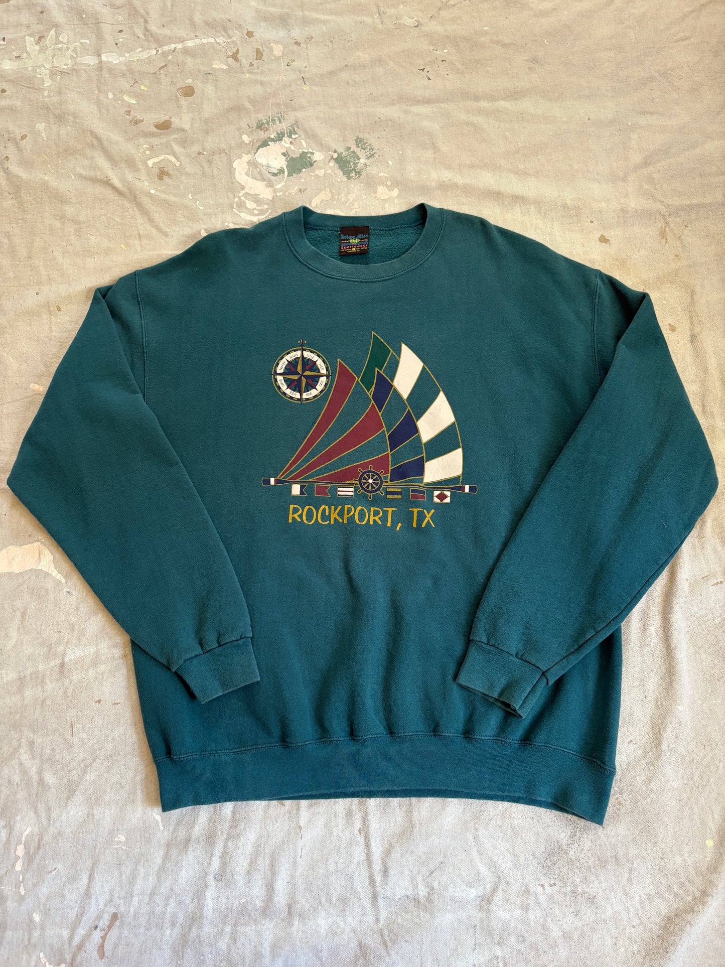 Vintage 90s Rockport Texas Sailing Sweatshirt