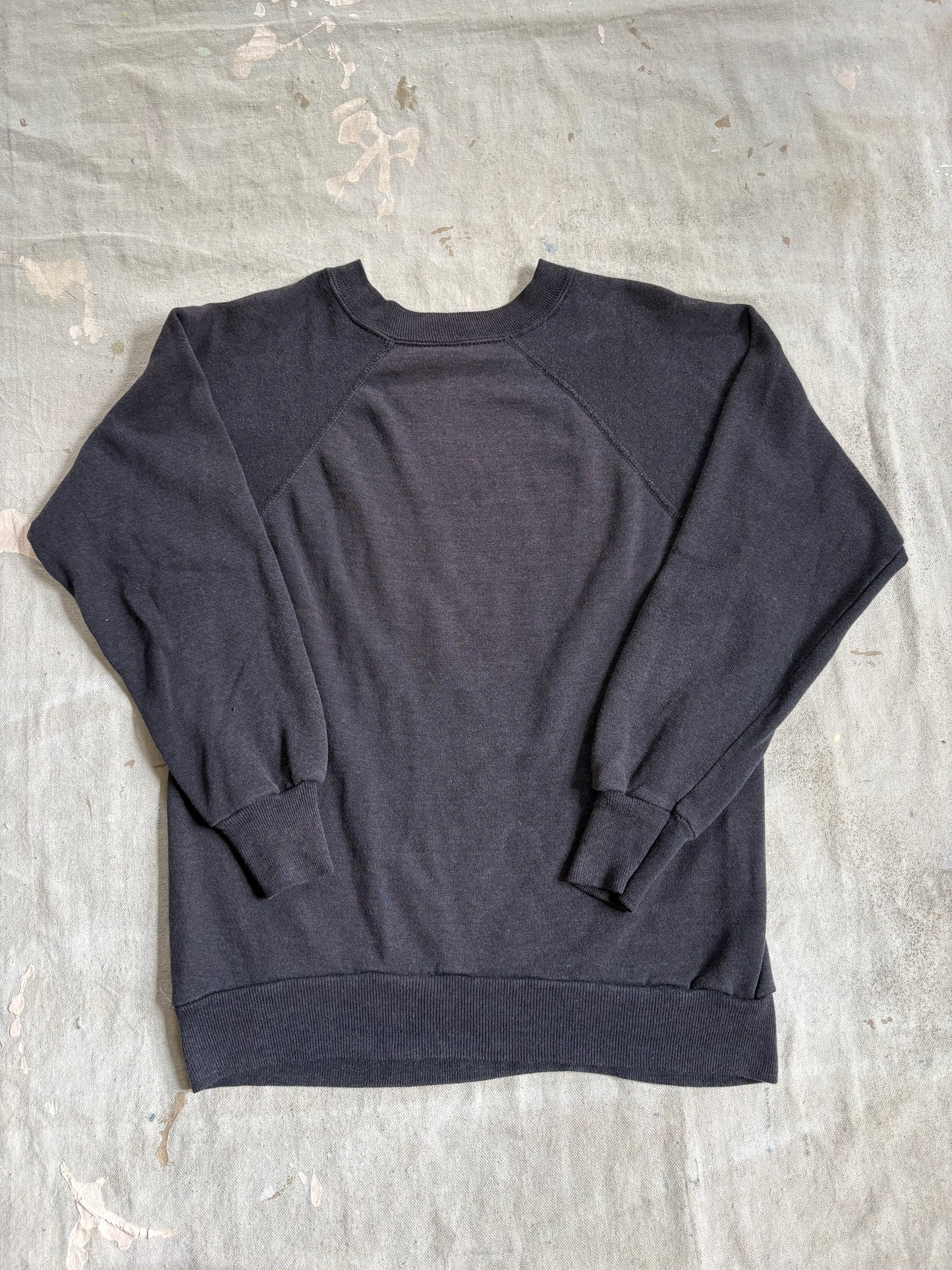 Vintage 80s Faded Black Blank Sweatshirt