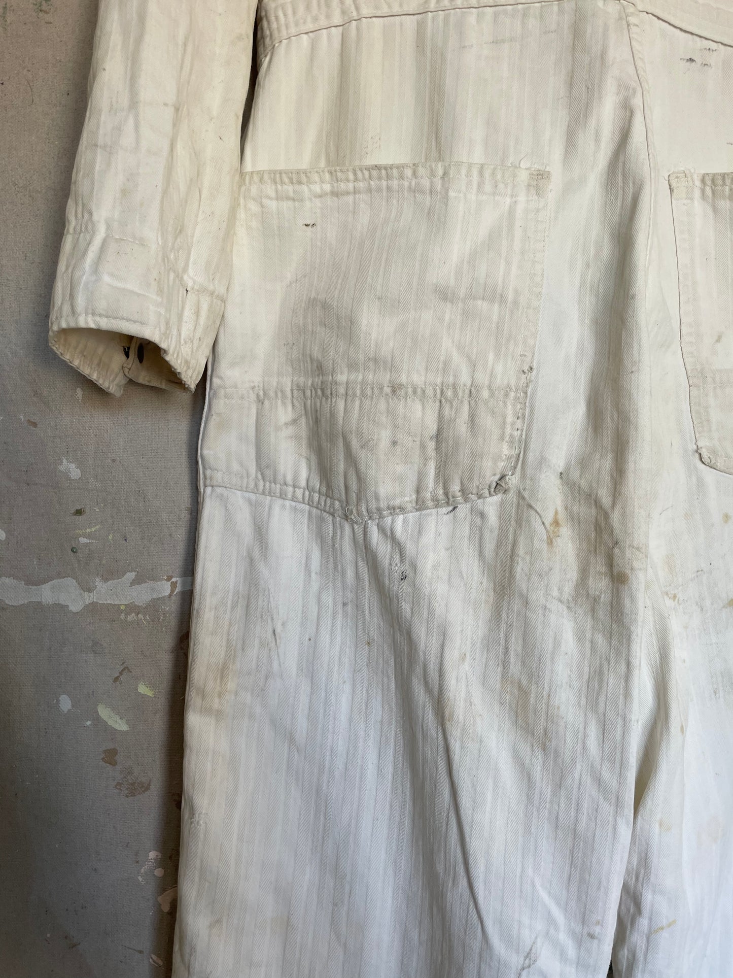 70s White HBT Coveralls