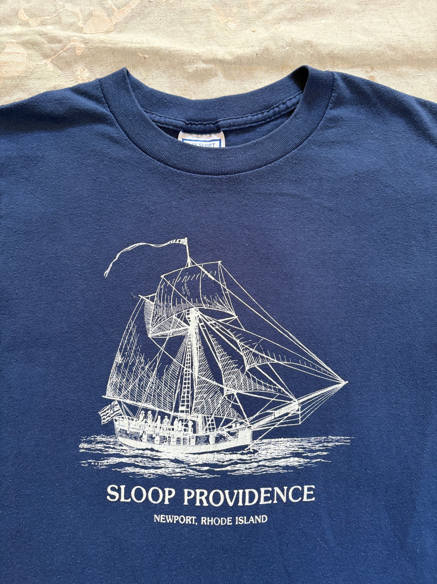 80s Sloop Providence Newport Rhode Island Sailboat Tee