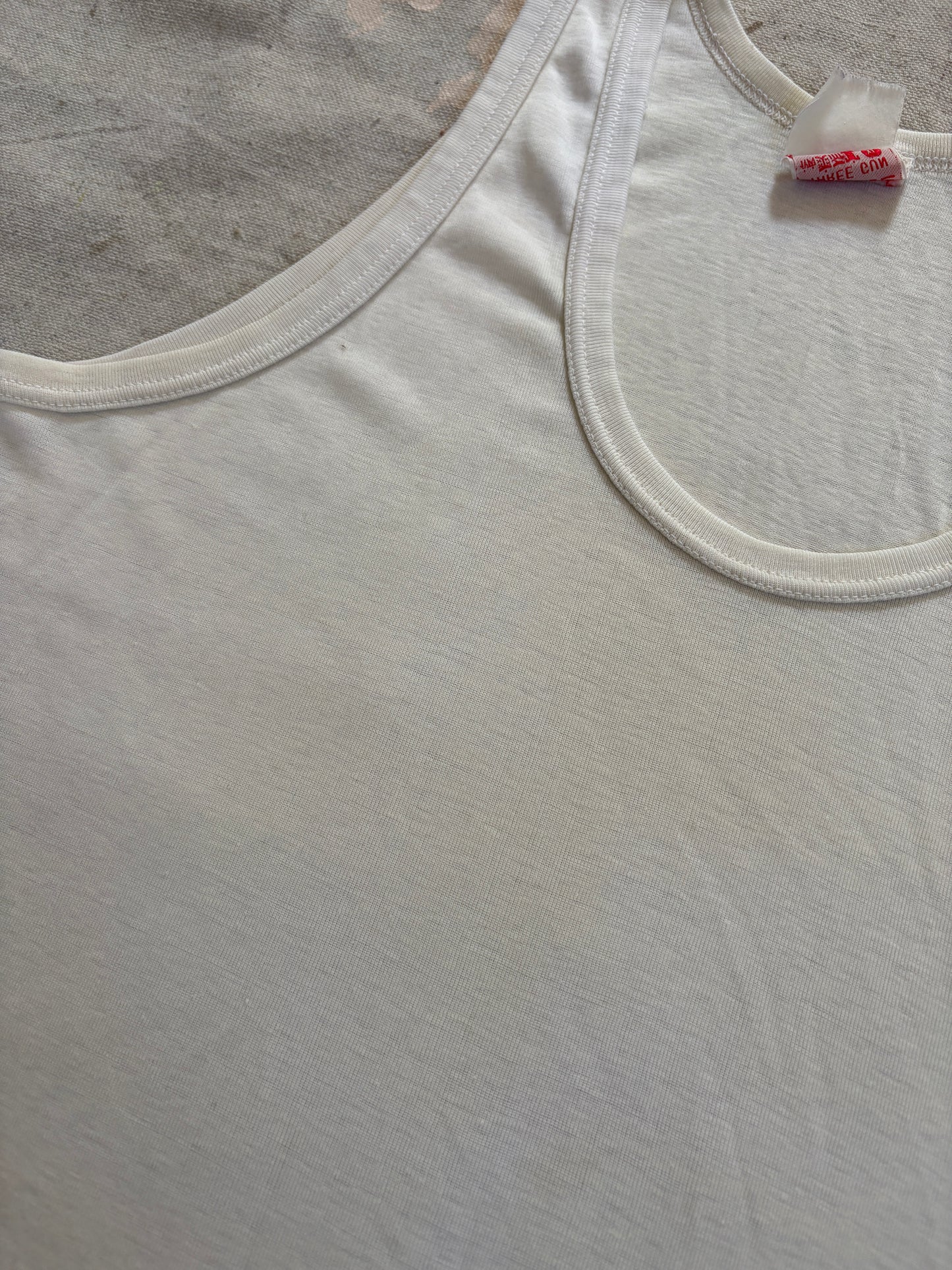 Vintage 90s Blank White Tank Top