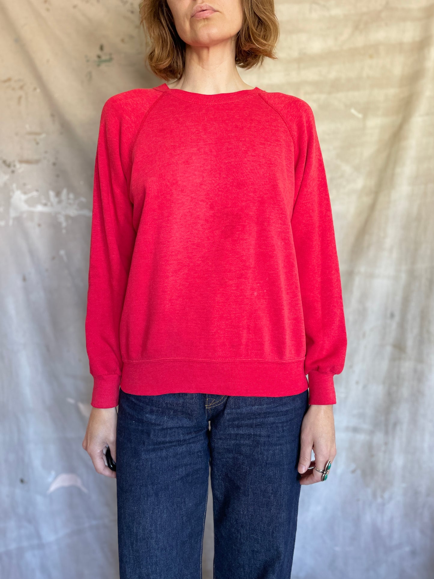 80s Blank Red Sweatshirt