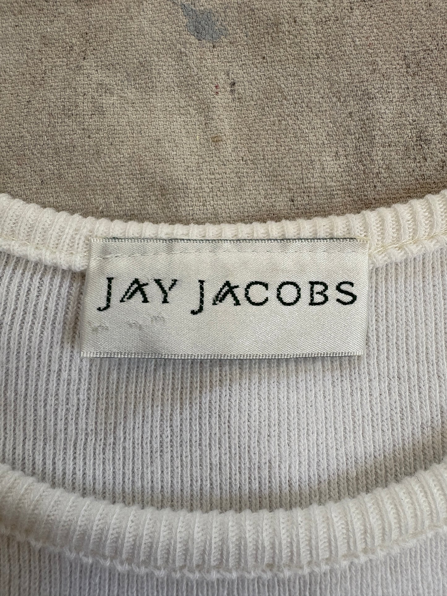 90s Blank White Ribbed Tee