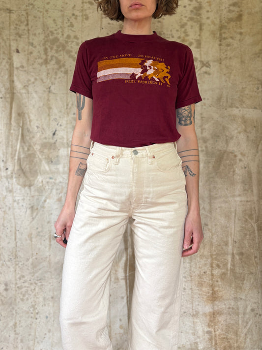 Vintage 80s On The Move To Health Fort Worden Run Tee