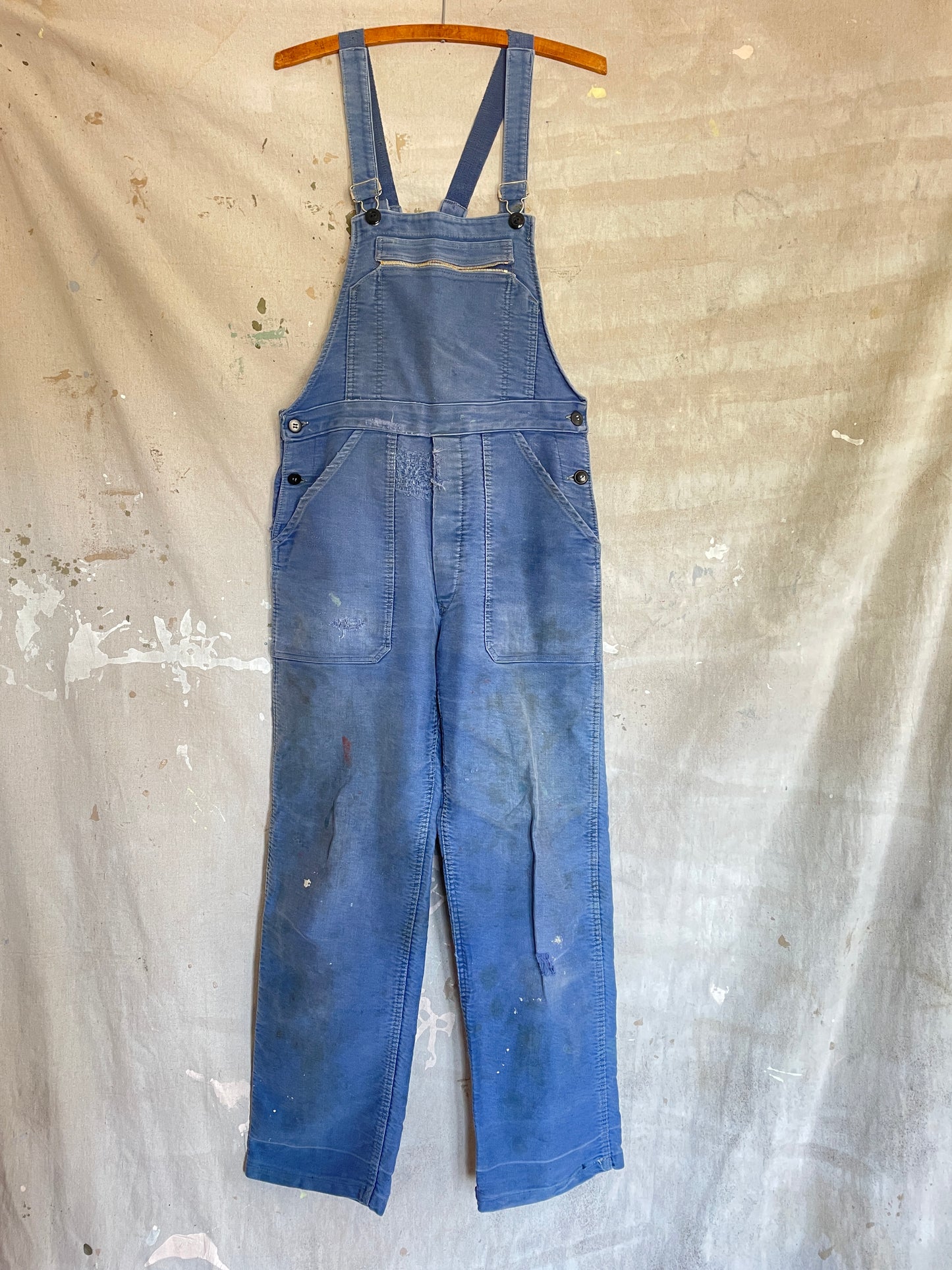 60s French Moleskin Overalls