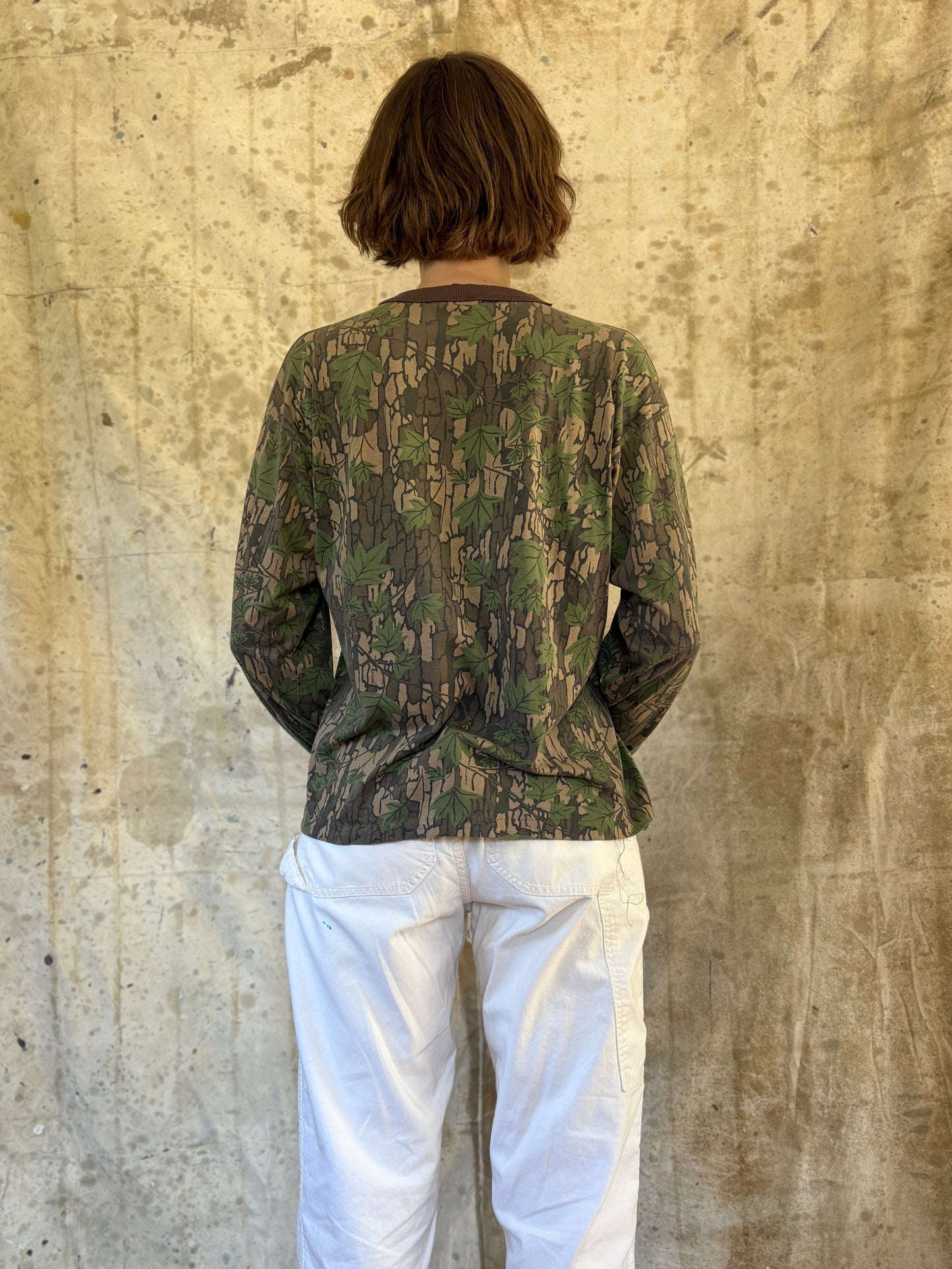 Vintage 80s/90s Trebark Camo Long Sleeve Pocket Tee