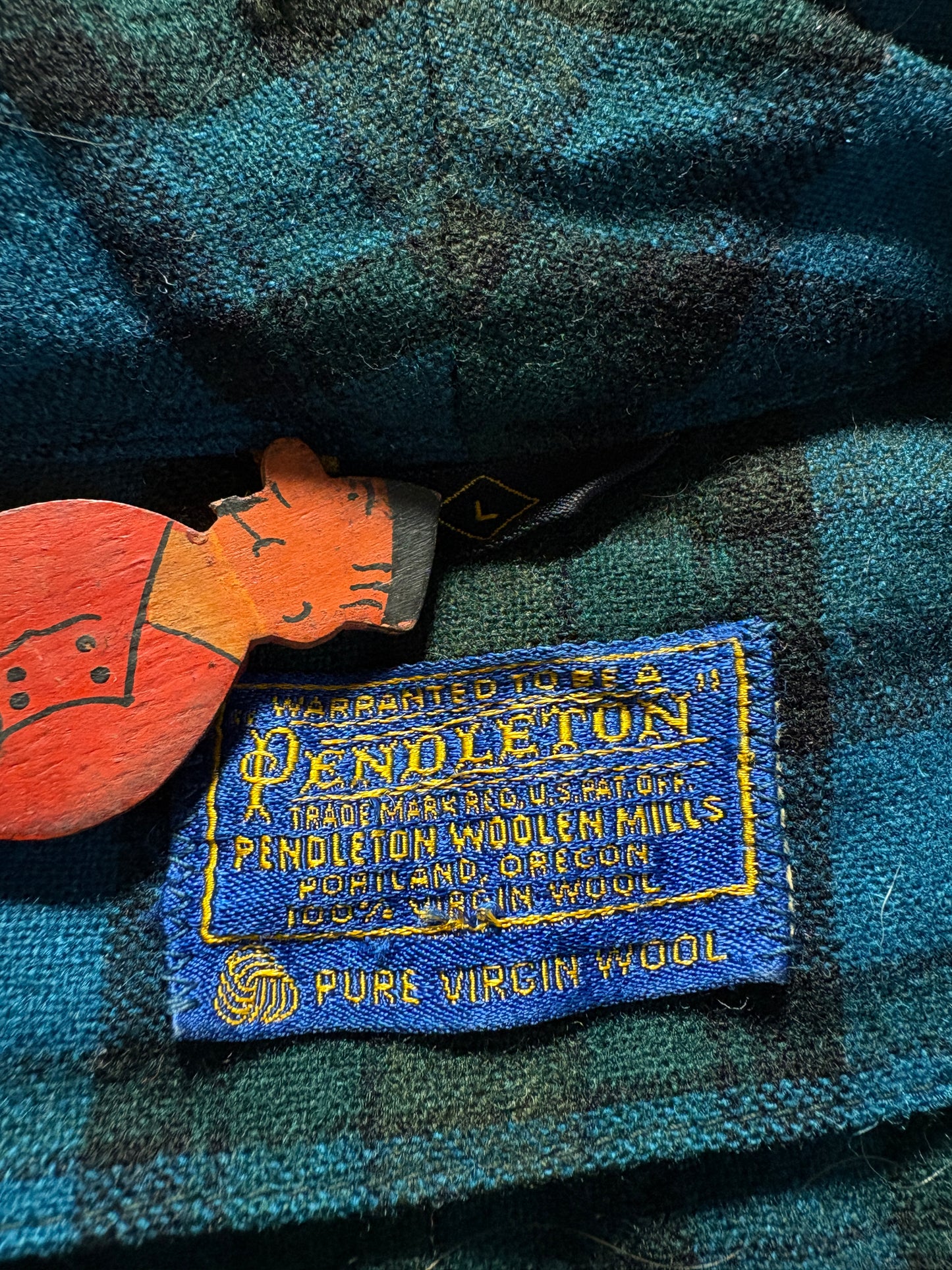 Vintage 60s/70s Pendleton Blue Plaid Robe