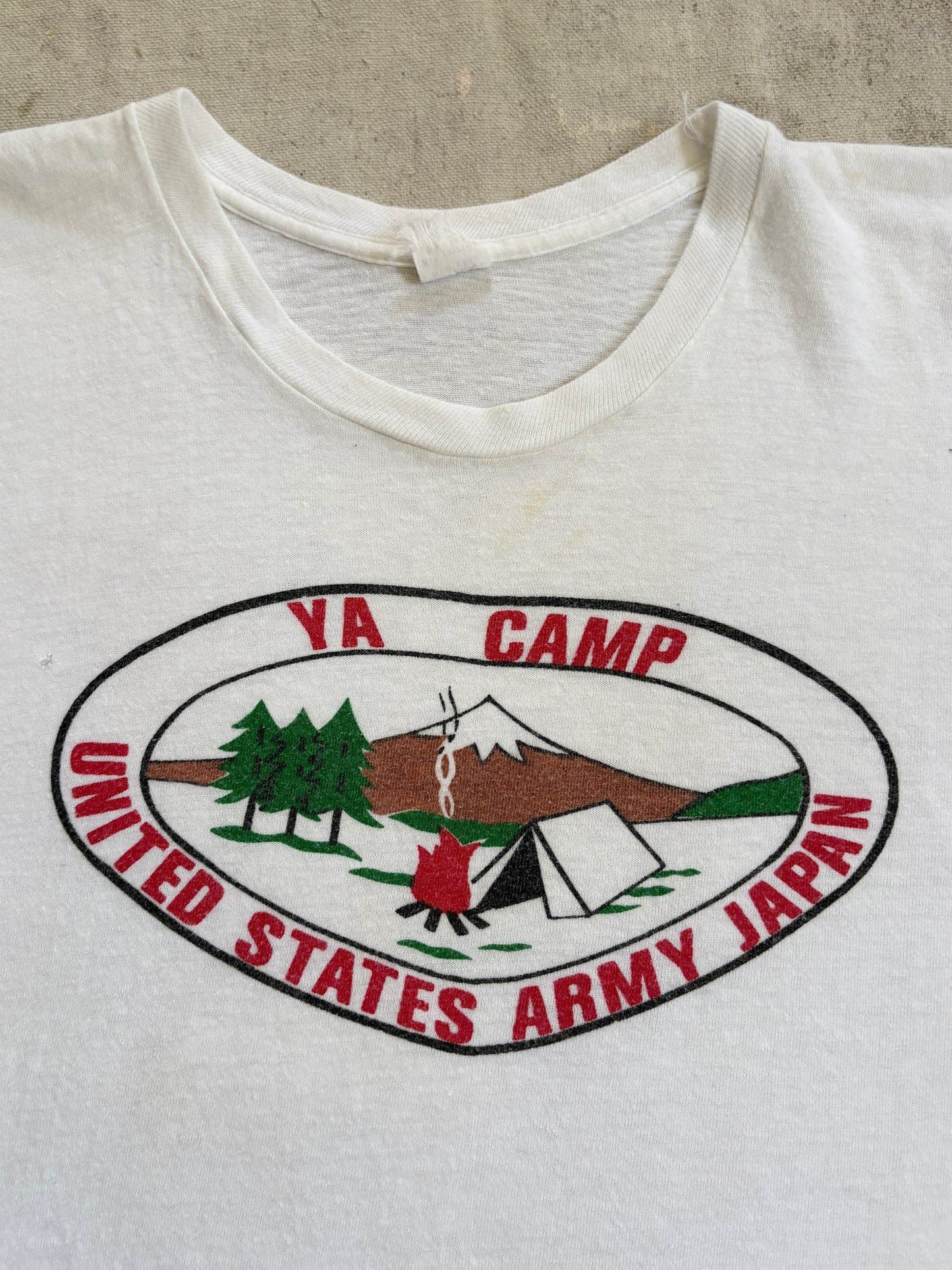 Vintage 60s Ya Camp United States Army Japan Tee