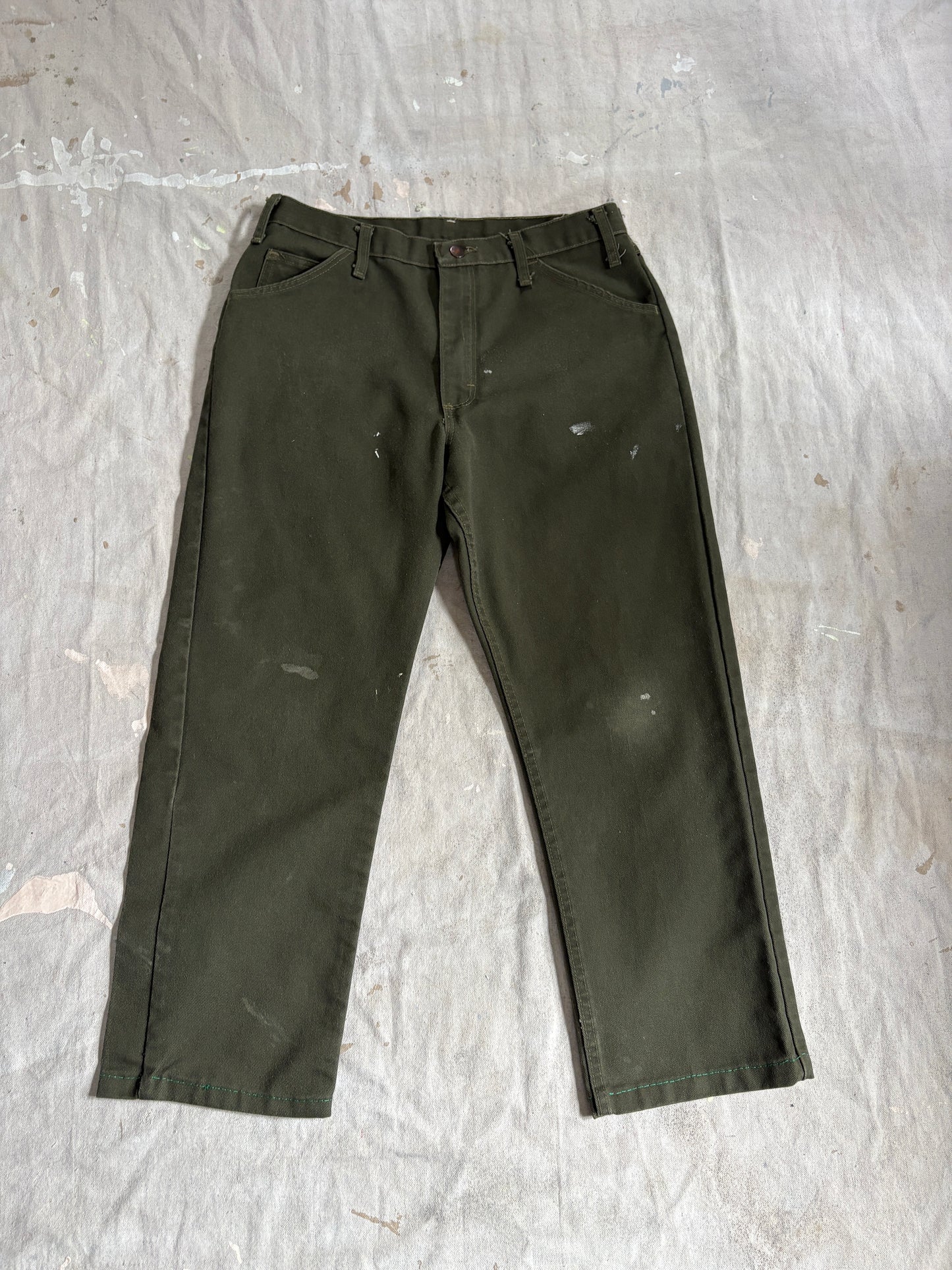 Vintage 80s Olive Green Jeans