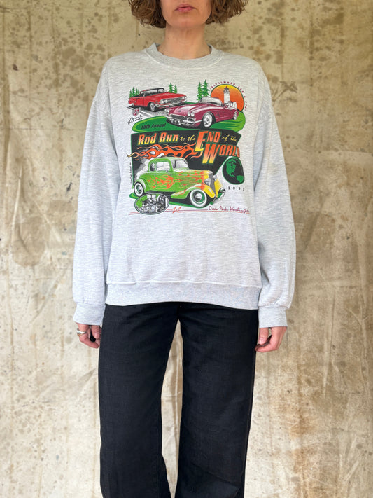 Vintage 2002 Beach Barons Rod Run To The End Of The World Sweatshirt