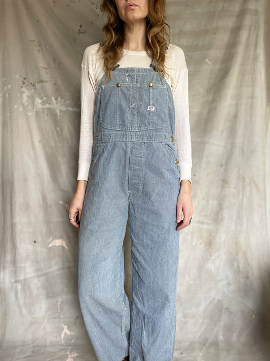 80s Striped Lee Overalls