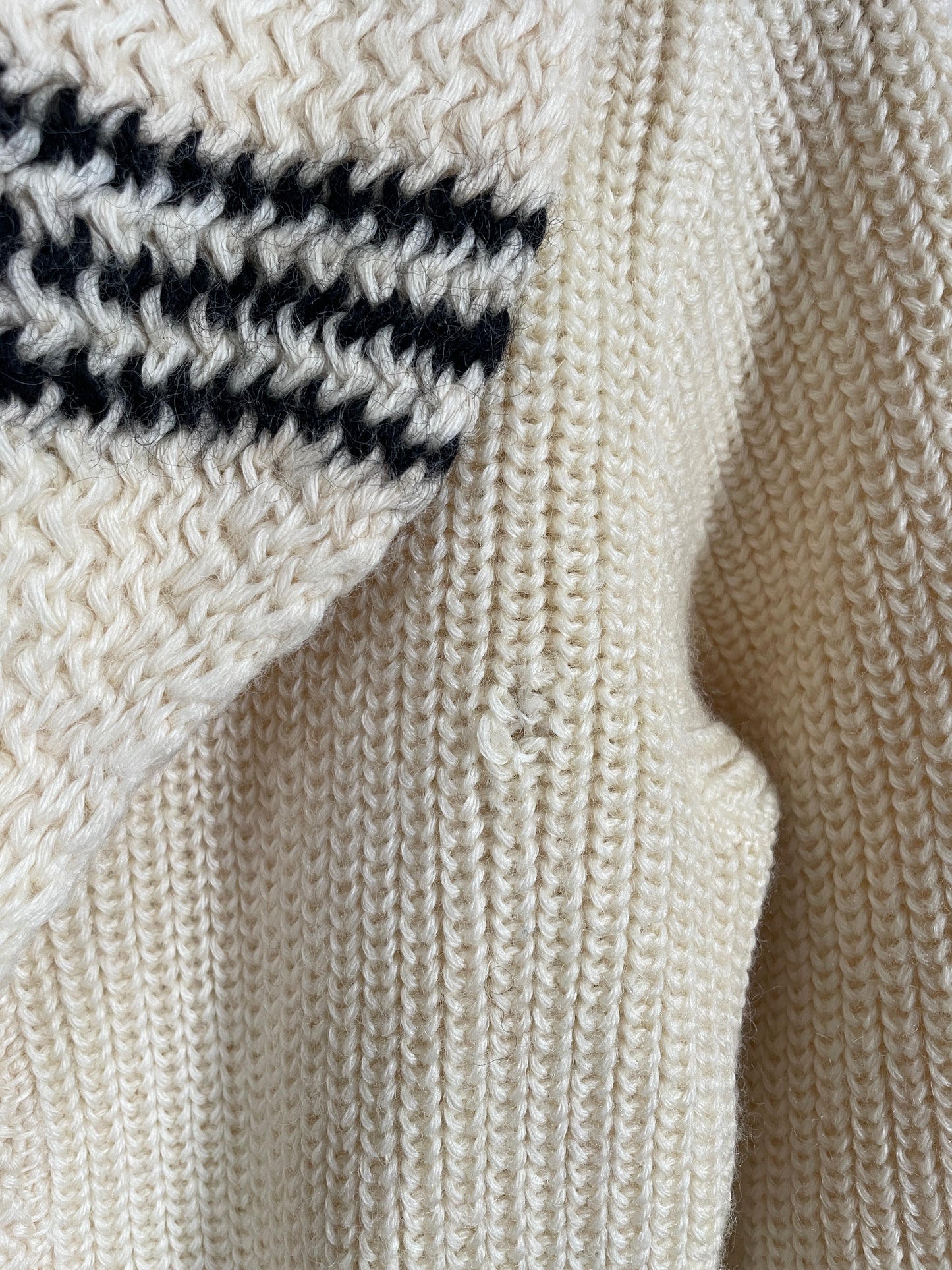30s/40s Shawl Collar Curling Sweater
