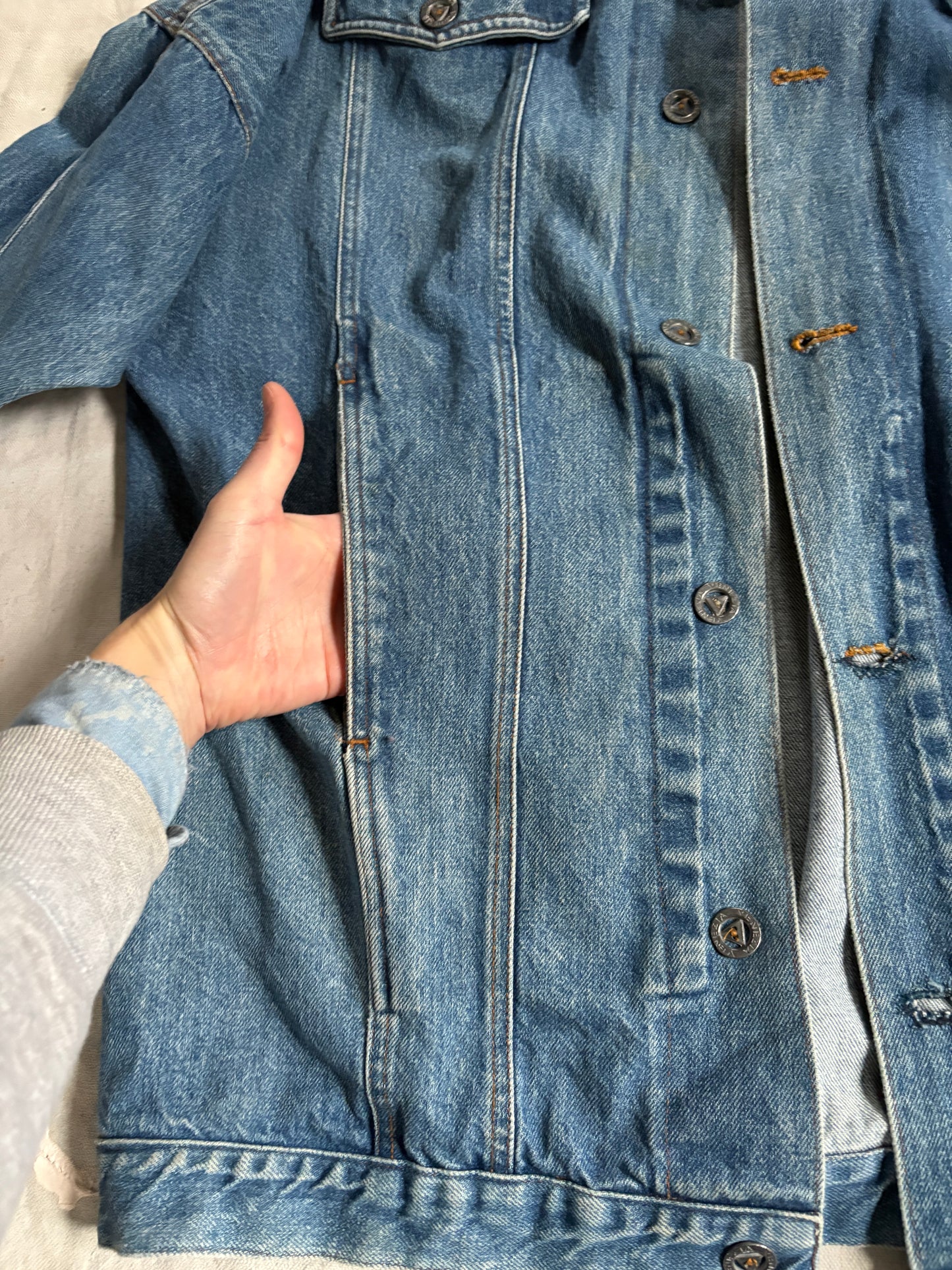 90s Long Denim Coat