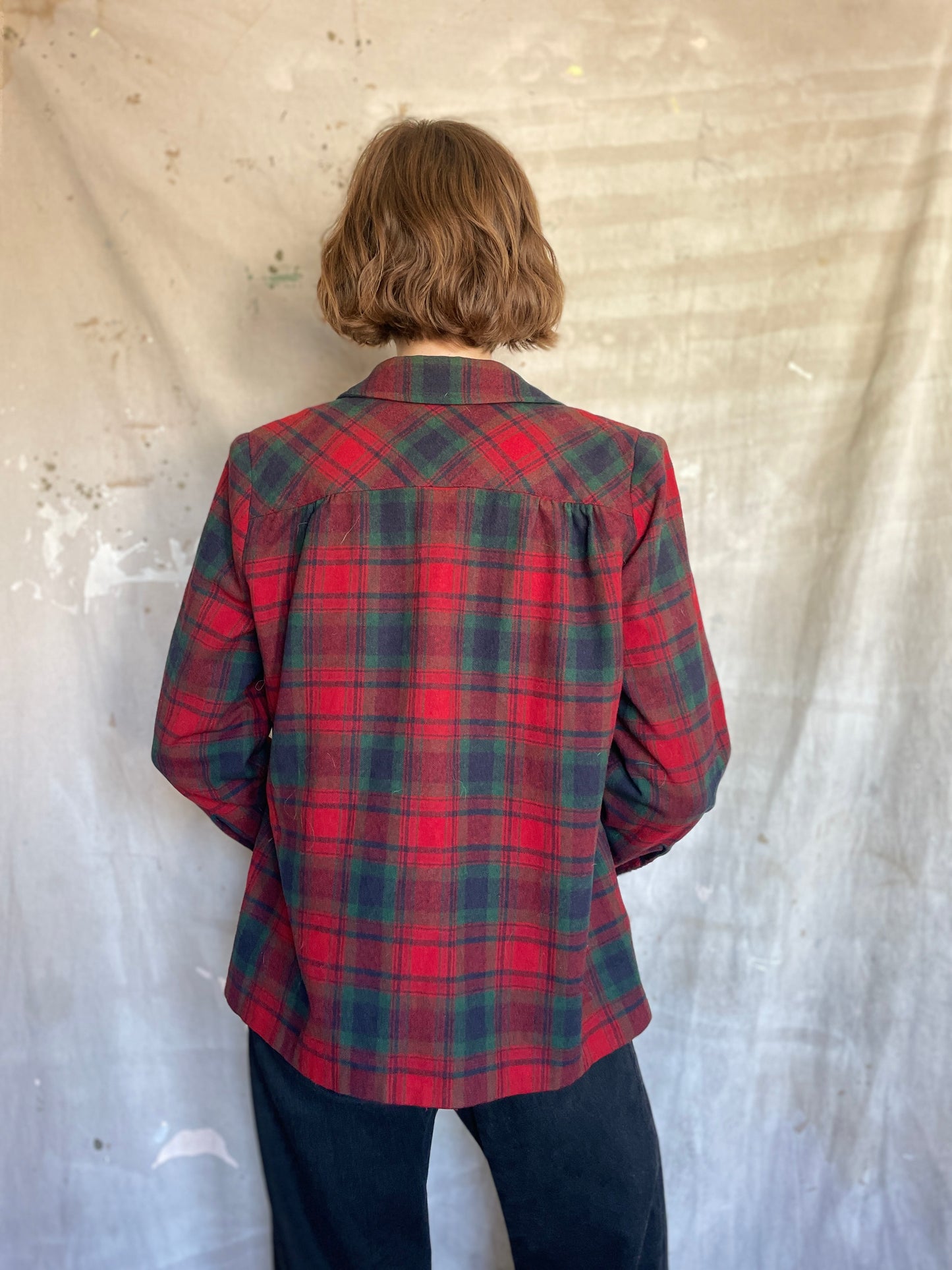 70s Plaid Pendleton Coat